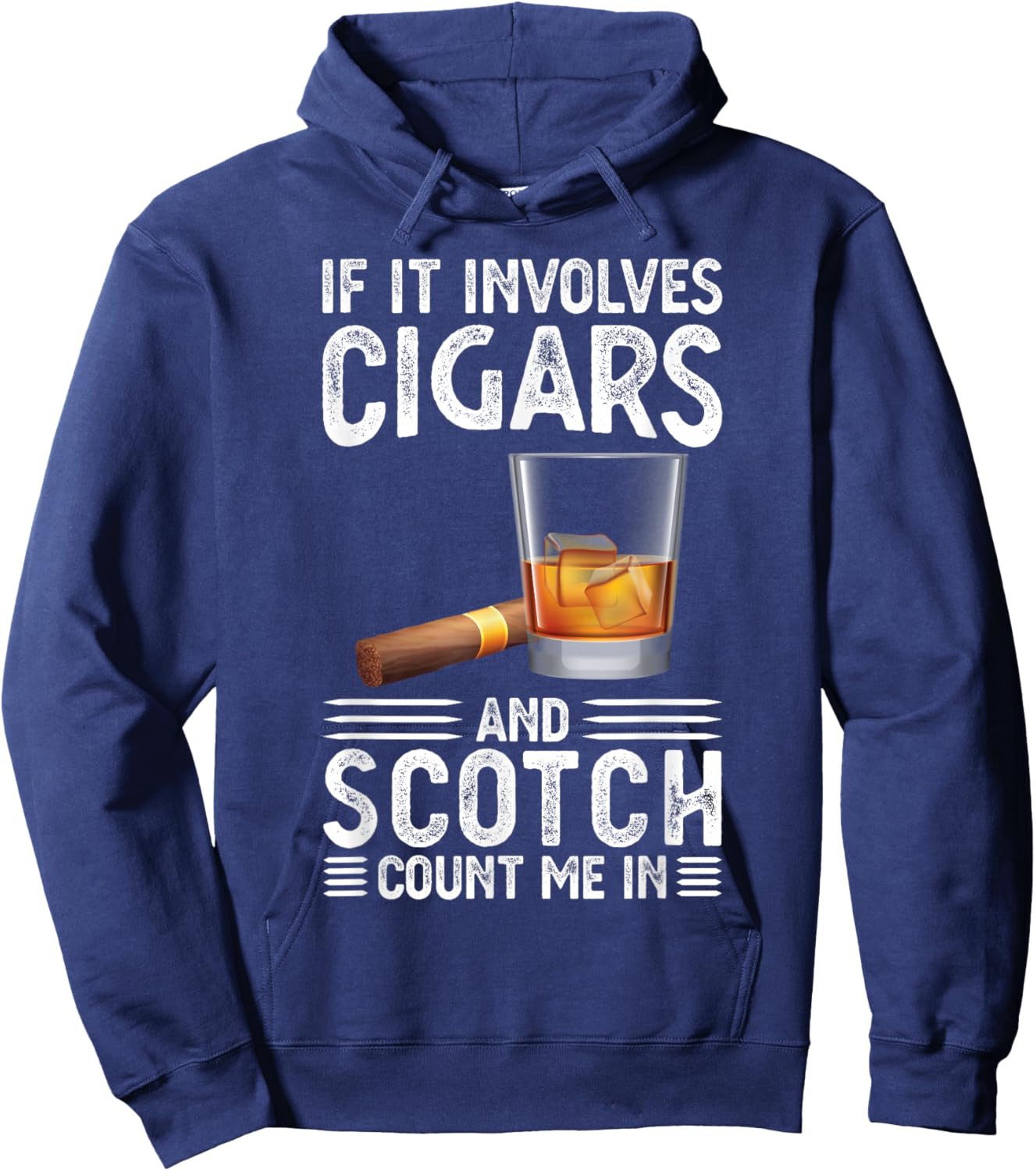 If it includes cigars and scotch cigars Hoodie - Hoodie | Navy