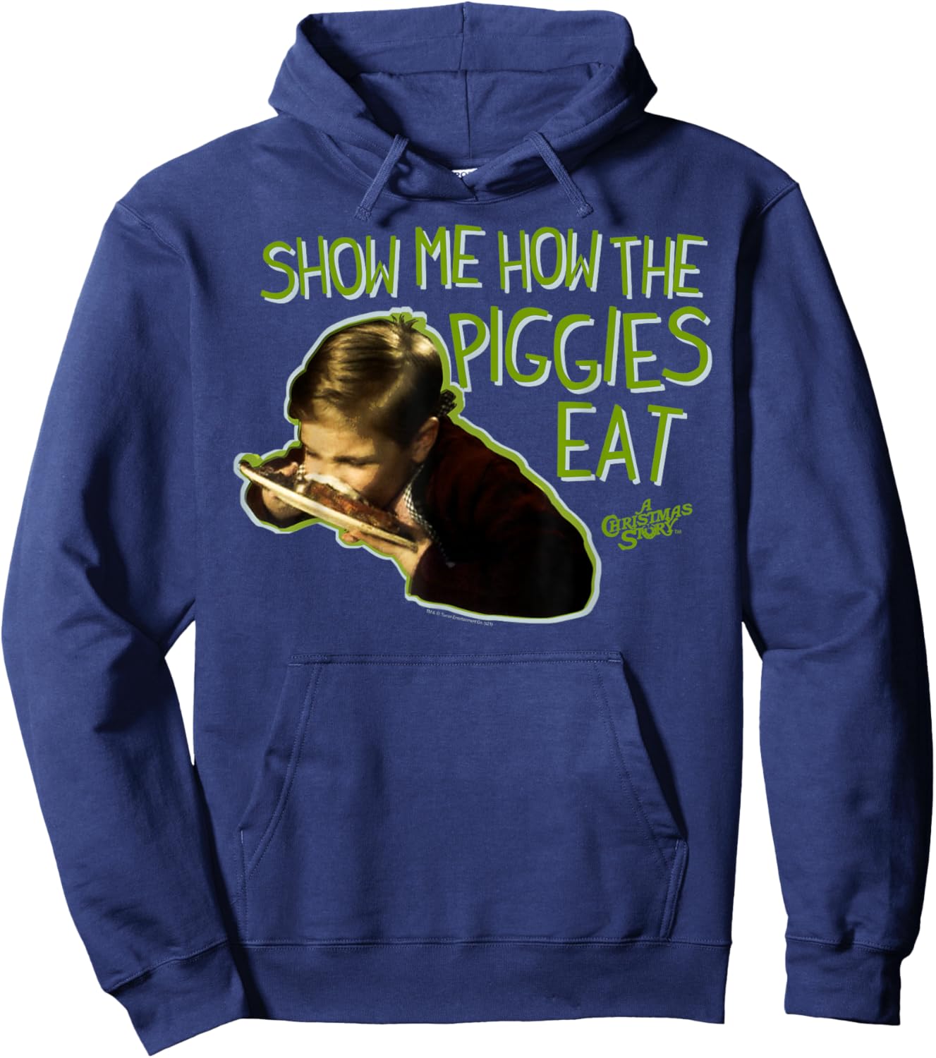 A Christmas Story Show Me How the Piggies Eat Holiday Hoodie - Hoodie | Navy