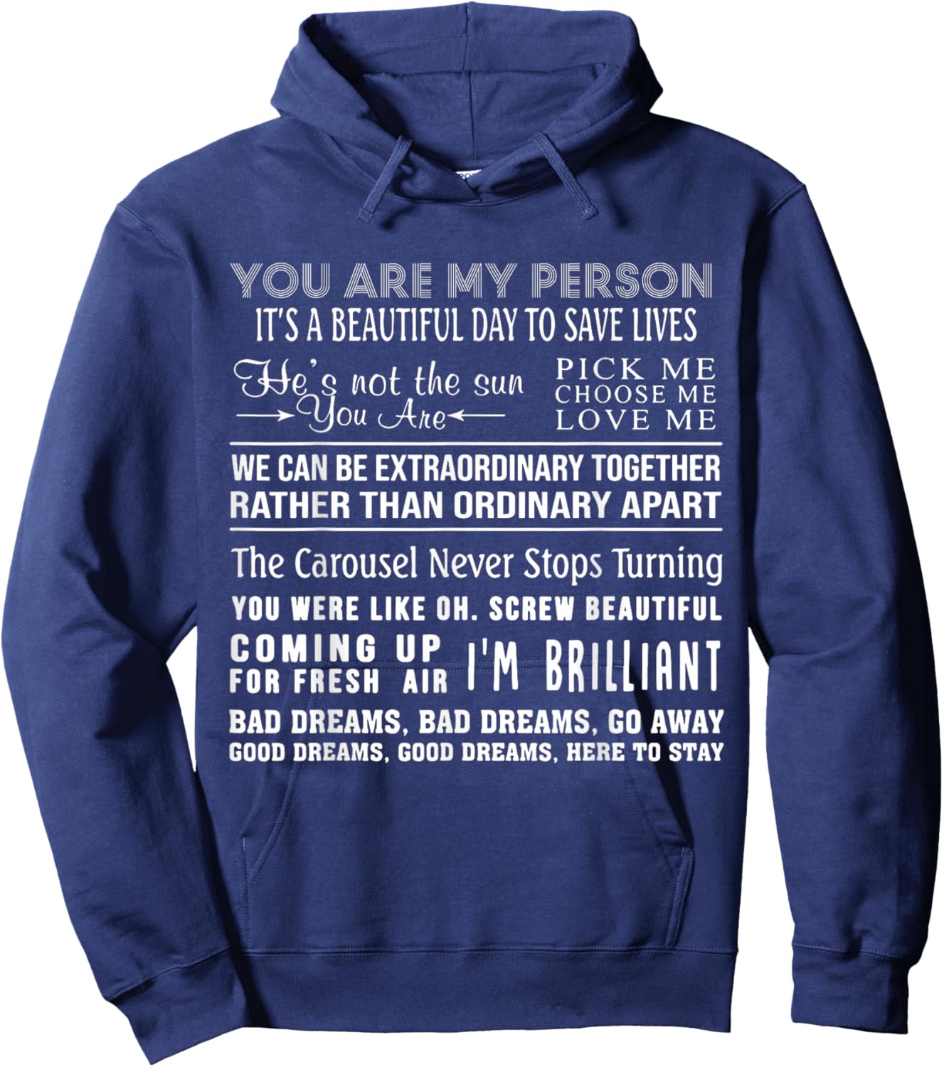 Grey Nurse Doctor It's A Beautiful Day to Save Lives Anatomy Hoodie - Hoodie | Navy