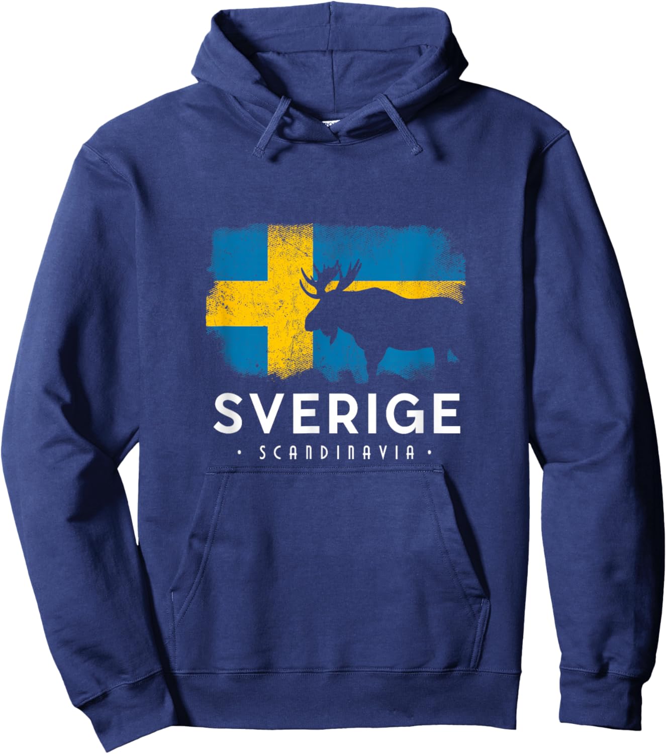 Sverige Scandinavia Midsommar Swedish Flag Sweden Hoodie - Hoodie | Navy