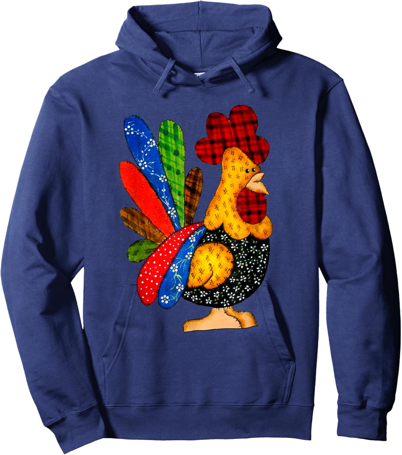 Quilting Chicken Funny Sewing Machine Hoodie - Hoodie | Navy