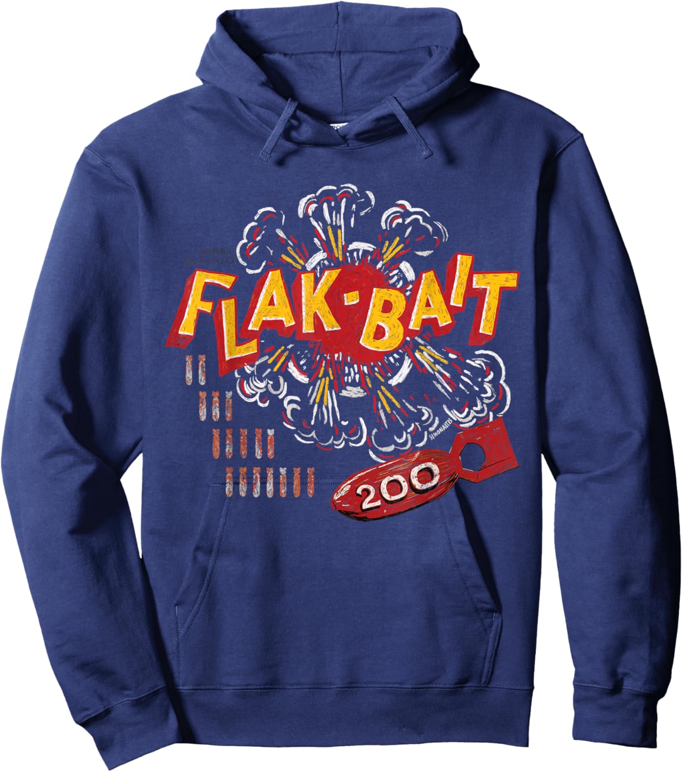 Flak-Bait | Martin B-26 Marauder WW2 Nose Art | Flak Bait Hoodie - Hoodie | Navy
