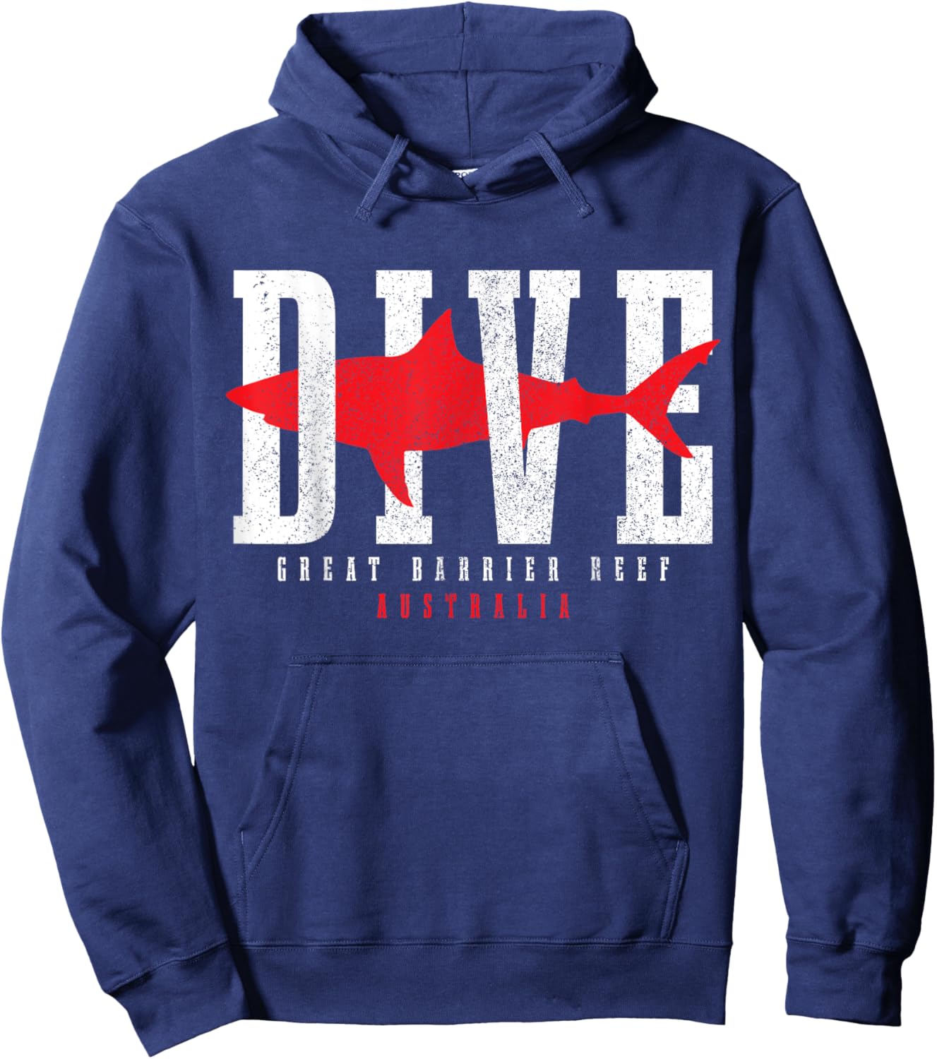Great Barrier Reef Australia Diving Shark Diver Hoodie - Hoodie | Navy