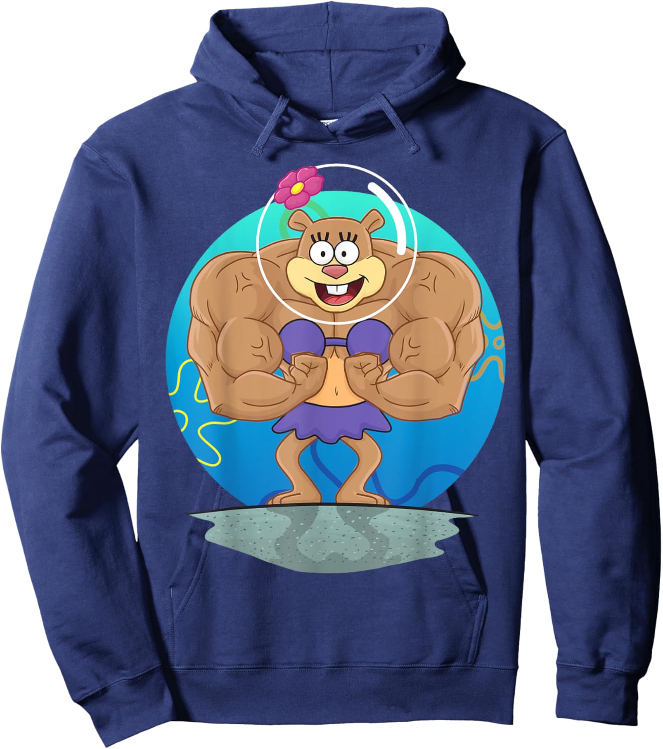 Mademark x SpongeBob SquarePants - Sandy Cheeks Muscle Hoodie - Hoodie | Navy