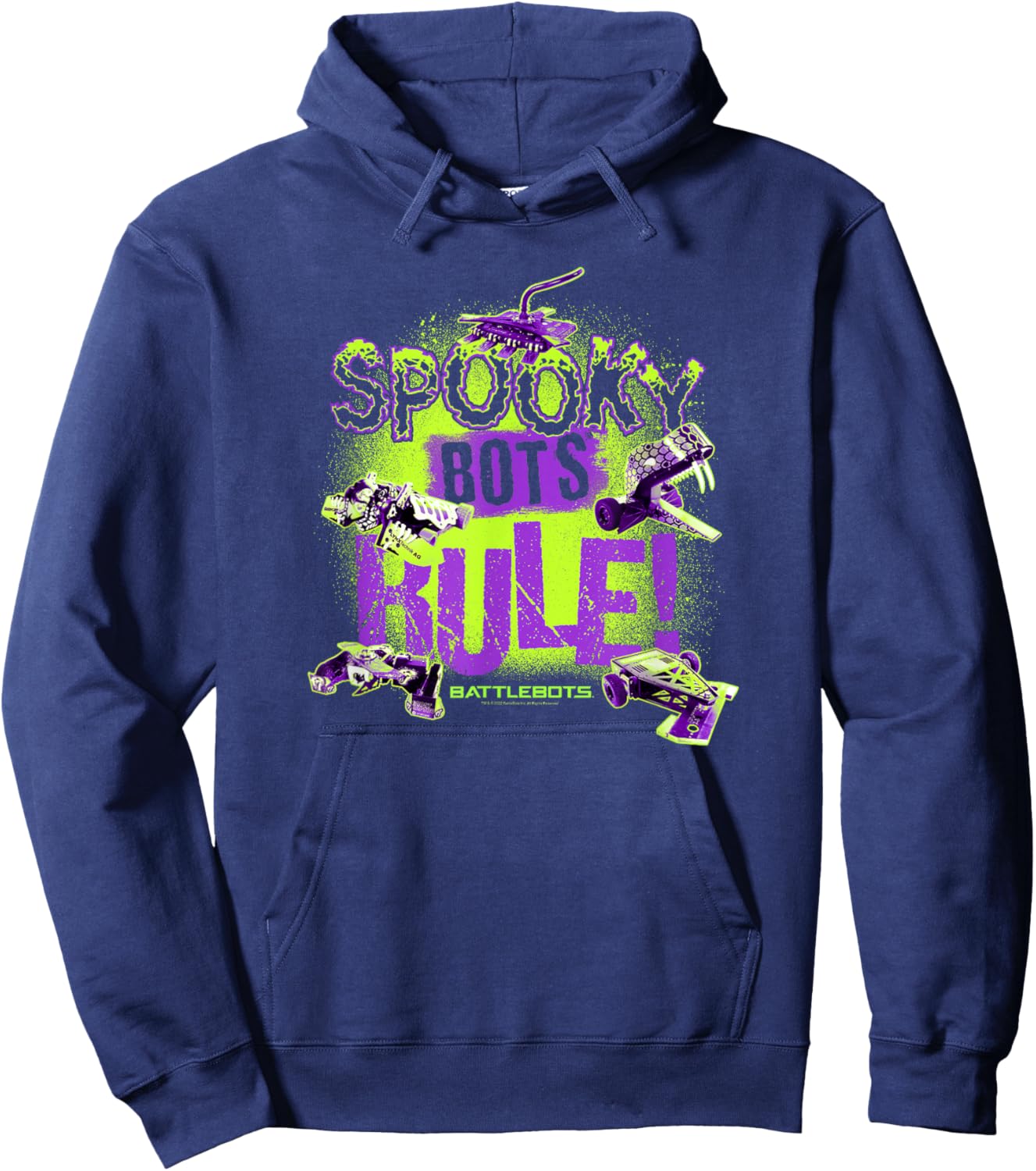 BattleBots Halloween Spooky Bots Rule! Group Poster Hoodie - Hoodie | Navy