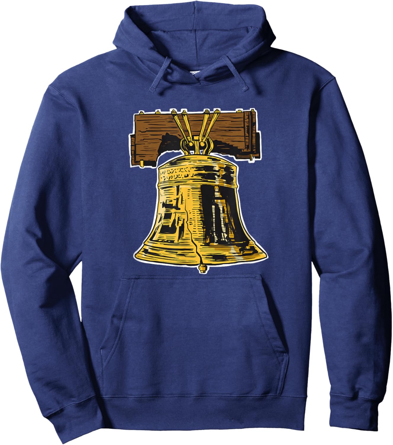 Miftees Philadelphia Liberty Bell Novelty Black Small Classic Fit Short Sleeve -Adults Women's Summer Hoodie - Hoodie | Navy