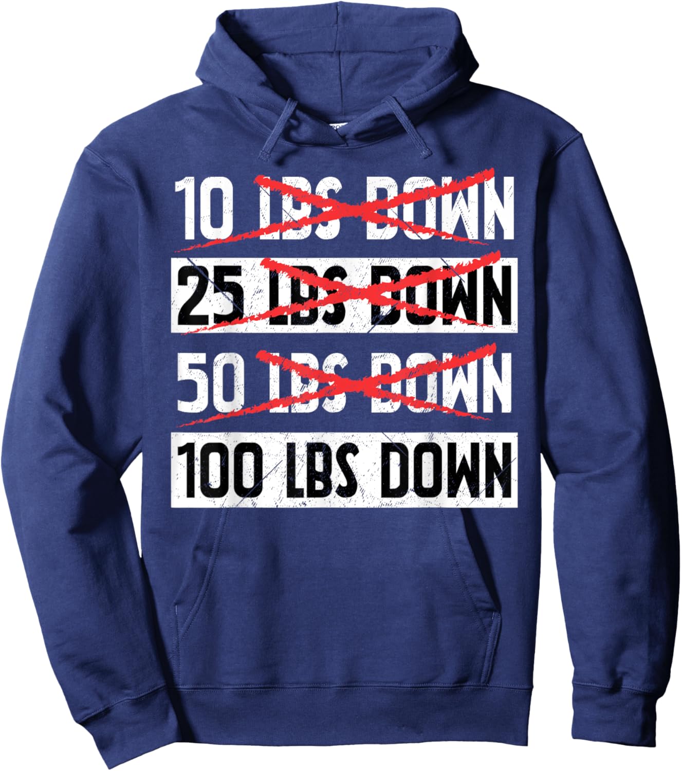 Funny Workout Gym Exercise Weight Loss 100 LBs Down Lose Hoodie - Hoodie | Navy