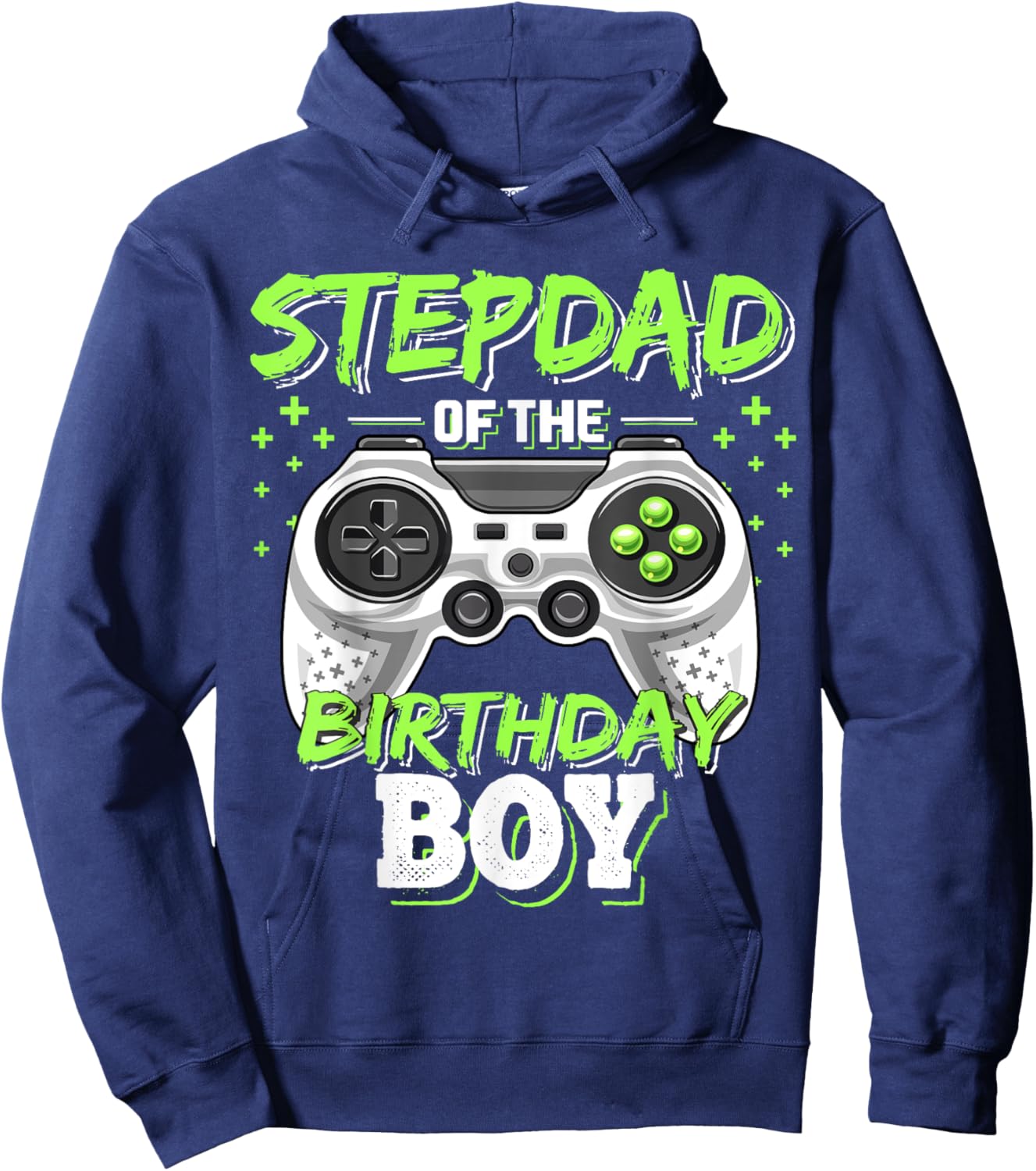 Stepdad of Birthday Boy Matching Video Game Birthday Party Hoodie - Hoodie | Navy