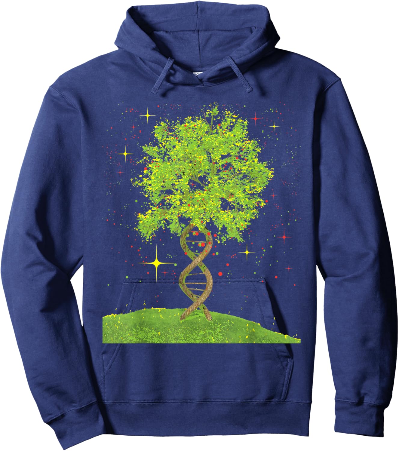 DNA Tree - Biologist Biology Student Science Earth Day Hoodie - Hoodie | Navy