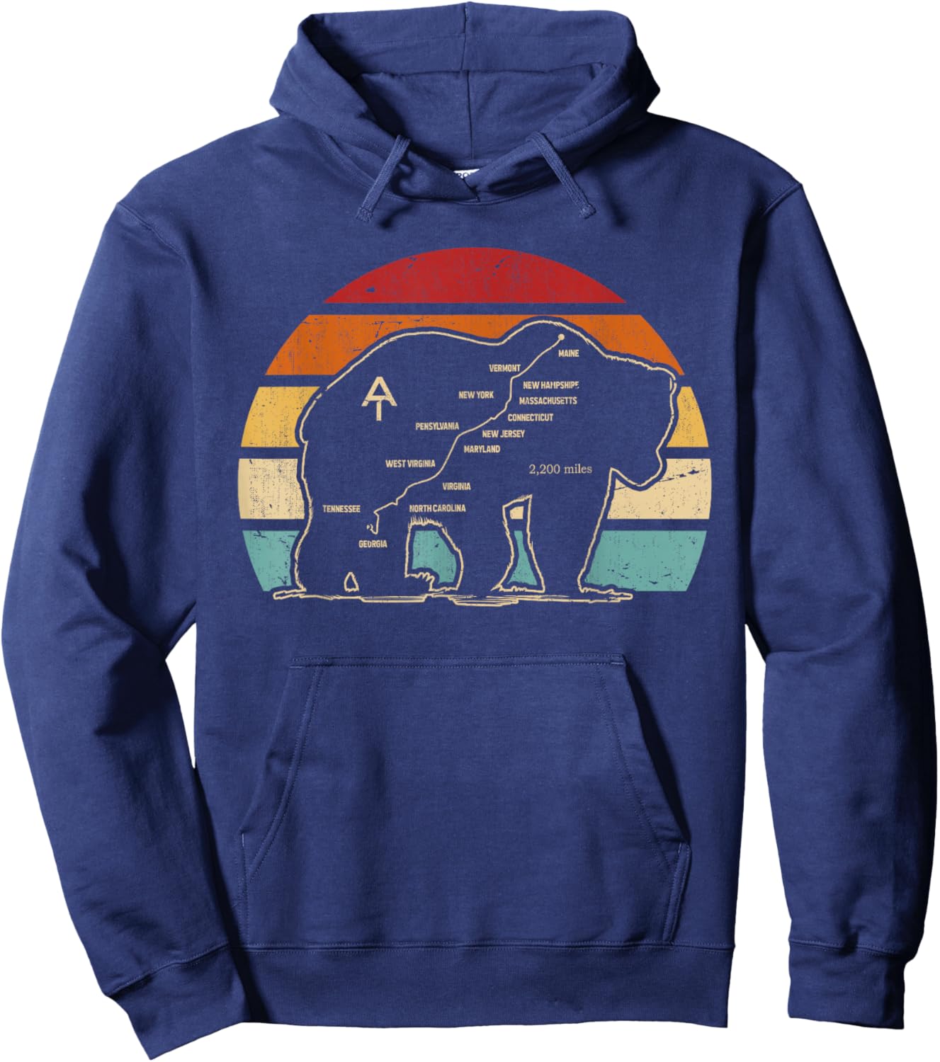 Appalachian Trail, Bear Symbol Of Appalachian National Park Hoodie - Hoodie | Navy