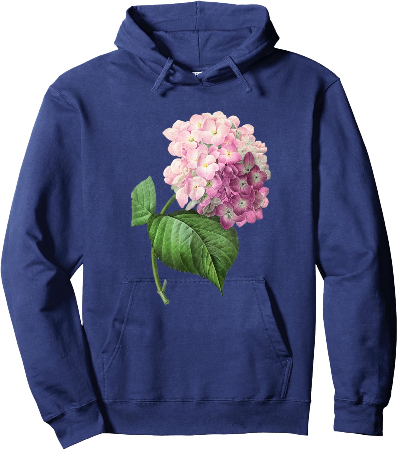 Vintage Romantic Beautiful Hydrangea Flower Floral Art Shirt Hoodie - Hoodie | Navy