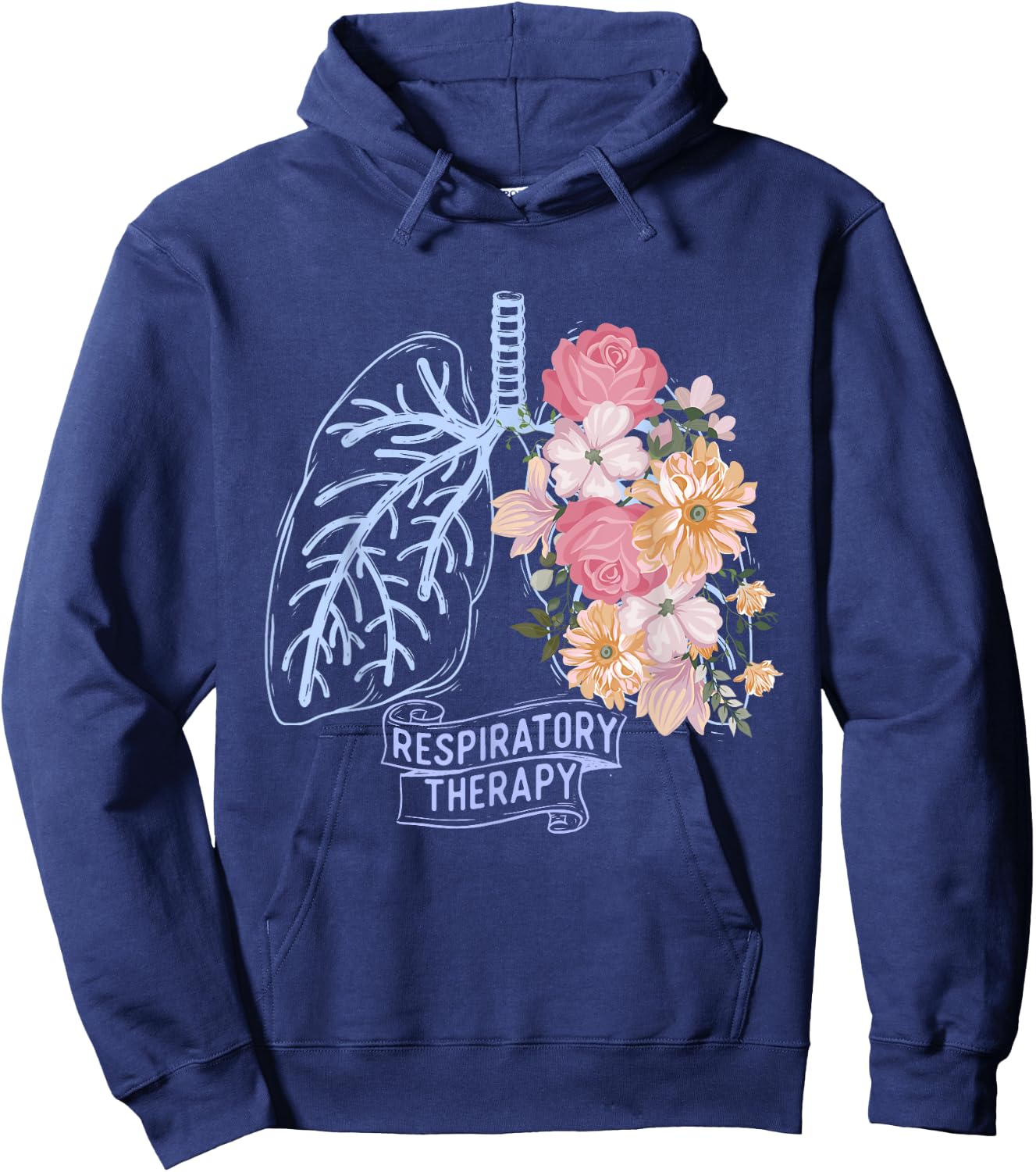 Respiratory Therapy - Respiratory Therapist RT Lungs Hoodie - Hoodie | Navy