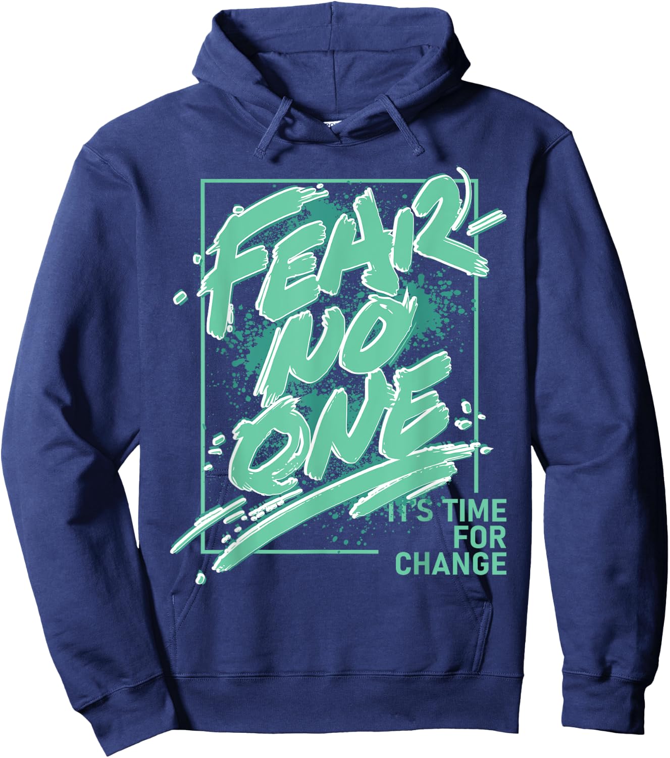 Fear No One Retro Green Glow 1s Matching Women Hoodie - Hoodie | Navy