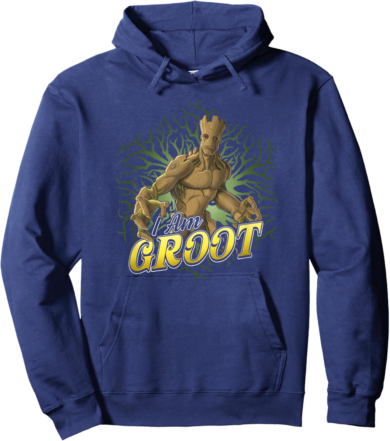 Marvel Guardians Of The Galaxy I Am Adult Groot Roots Poster Hoodie - Hoodie | Navy