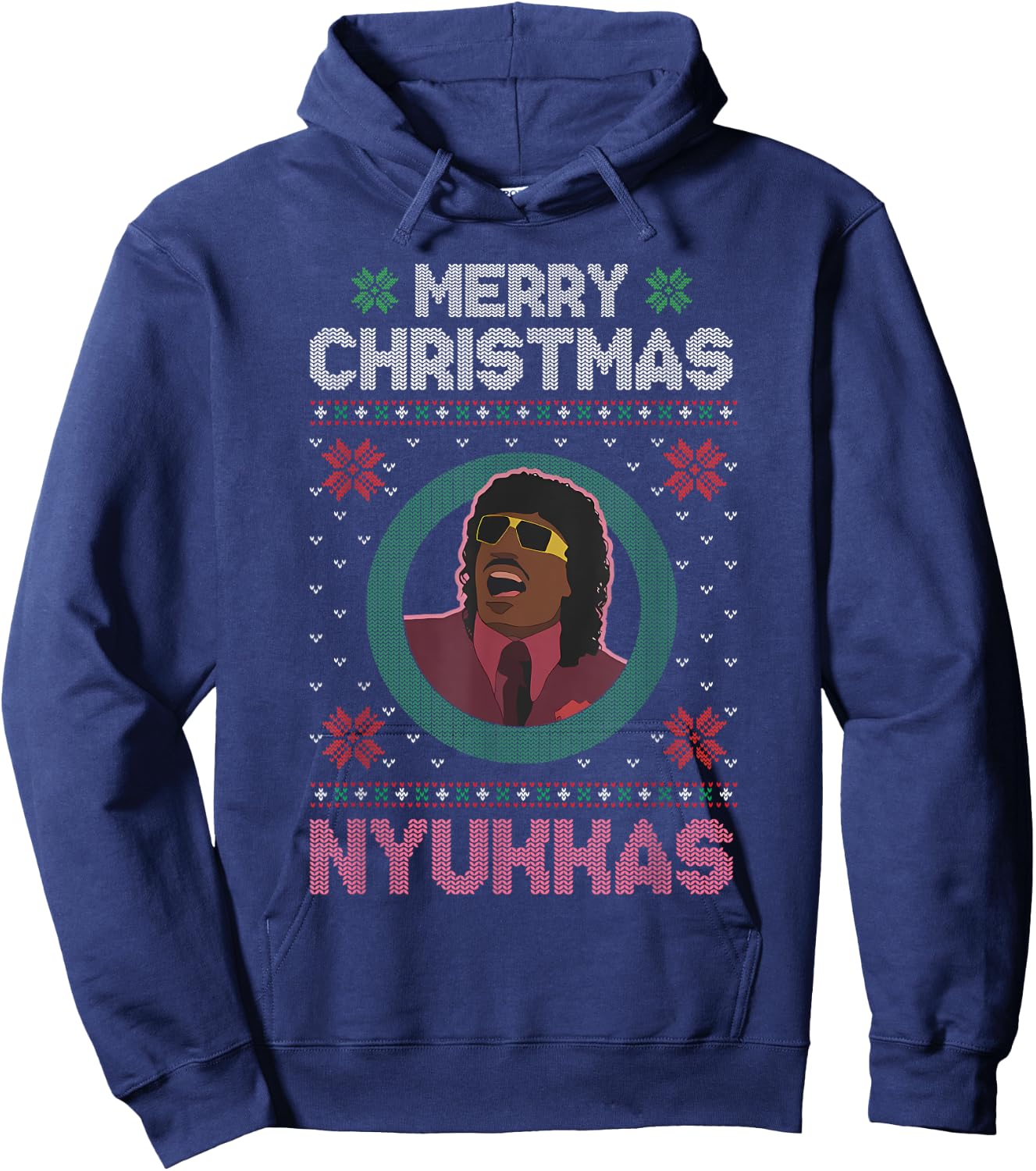 Merry Christmas Nyukkas Funny Christmas Apparel Hoodie - Hoodie | Navy