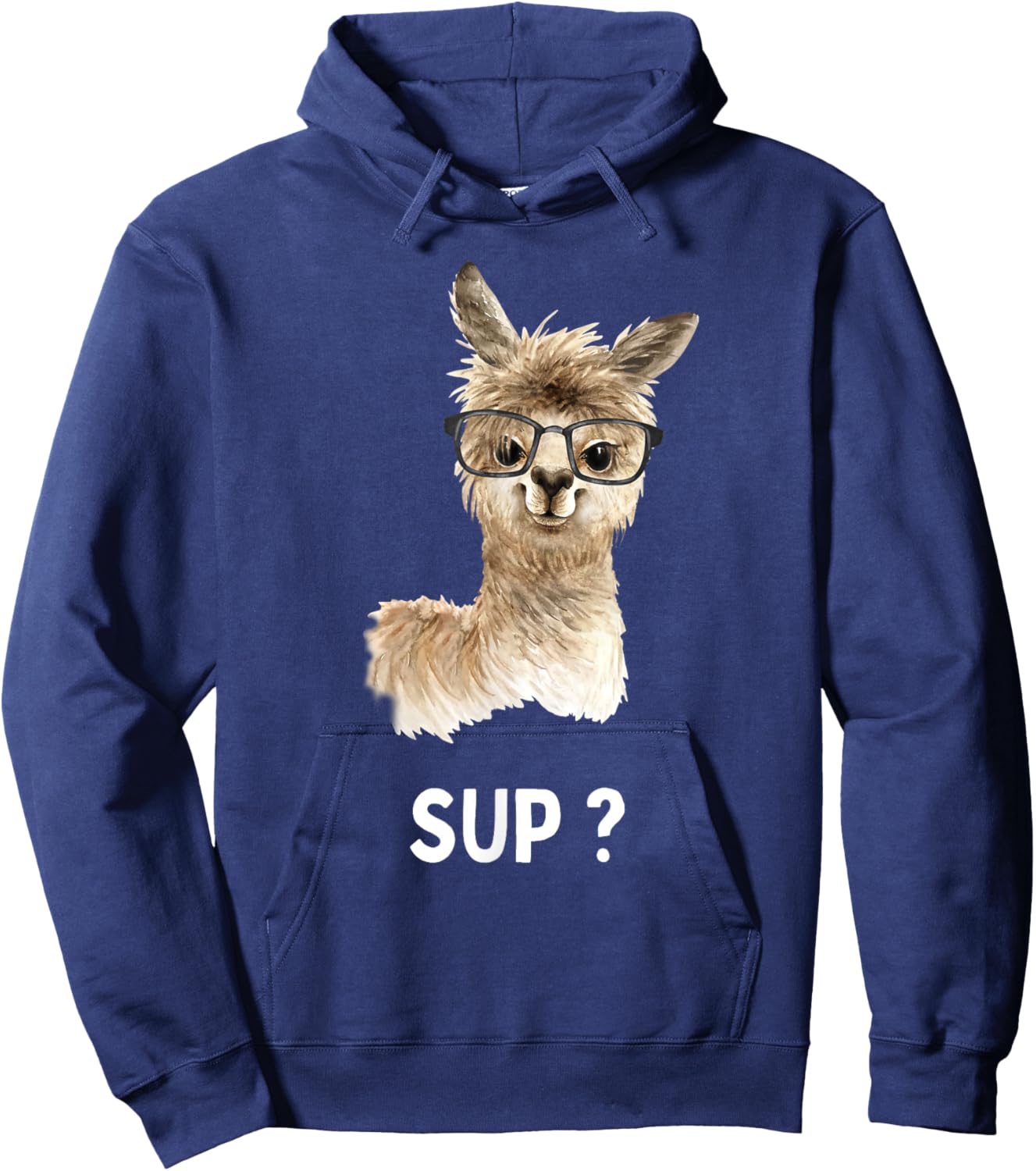 Llama with glasses | Funny saying | Alpaca Hoodie - Hoodie | Navy