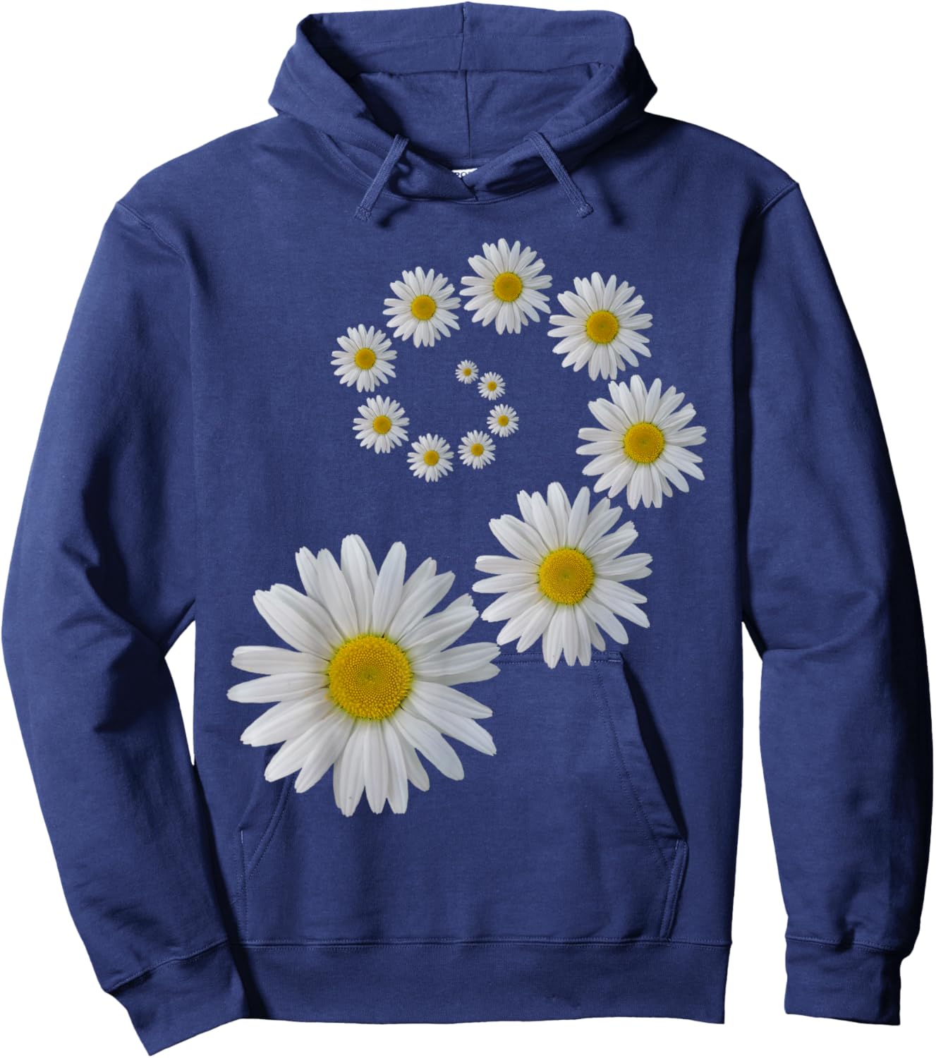 Daisies, Daisy Flower, Blooming Daisy, Bloom, Flowers,floral Hoodie - Hoodie | Navy