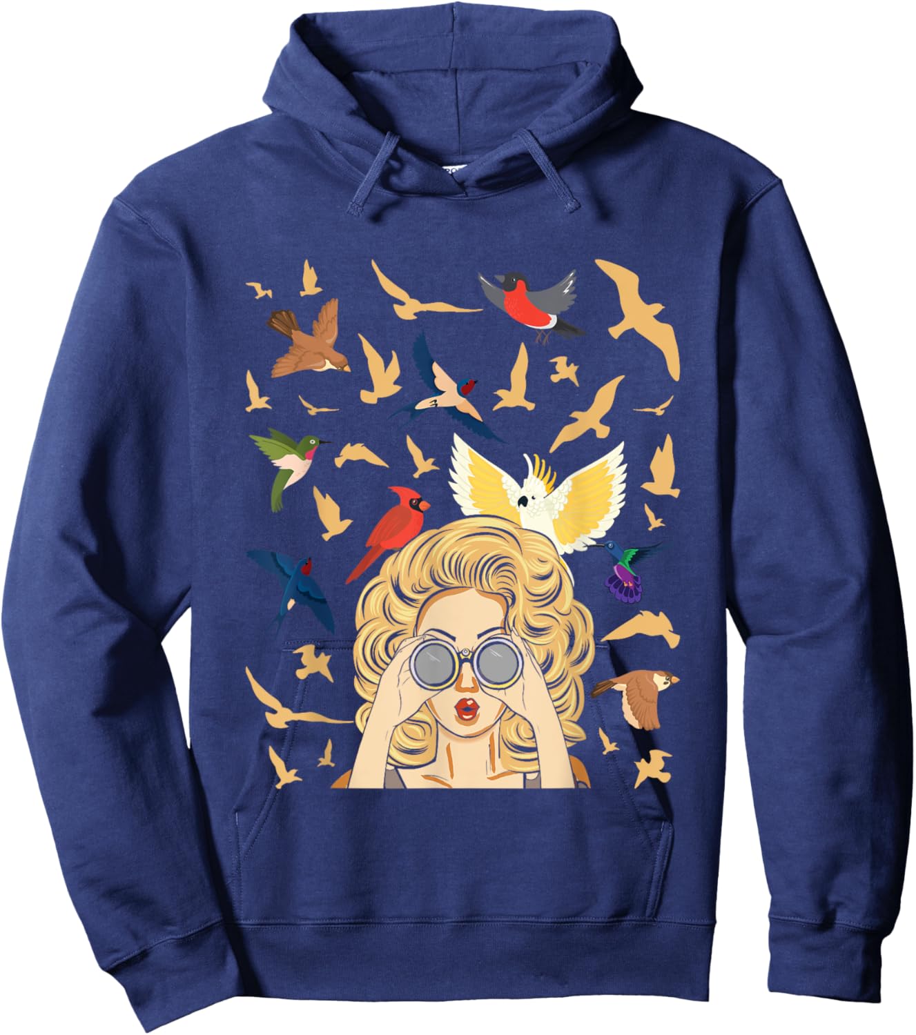 Bird Lover Birding Bird Watching Birder Bird Watcher Hoodie - Hoodie | Navy