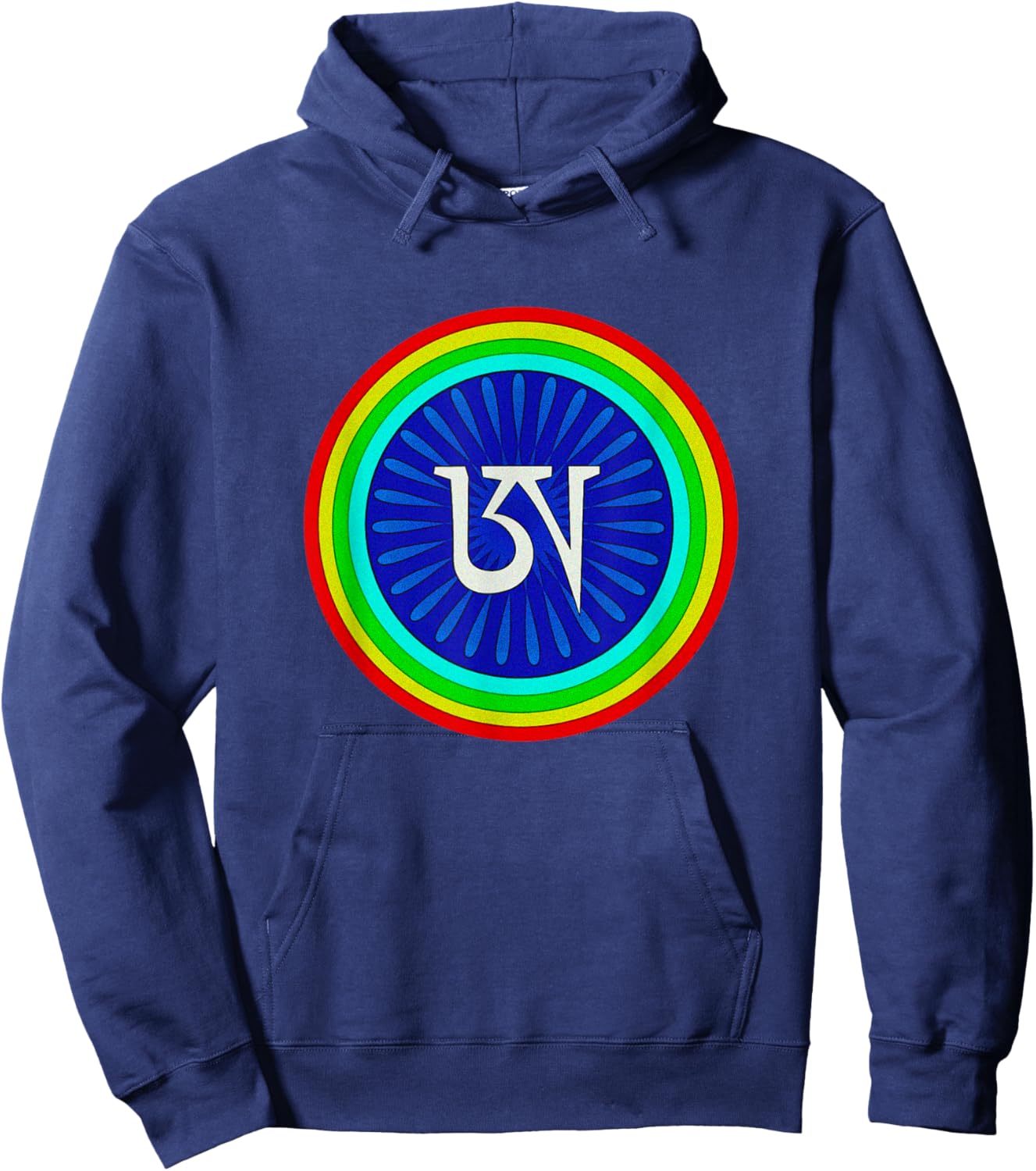 Tibetan Dzogchen Rigpa Buddhist Meditation Colorful Mantra Hoodie - Hoodie | Navy
