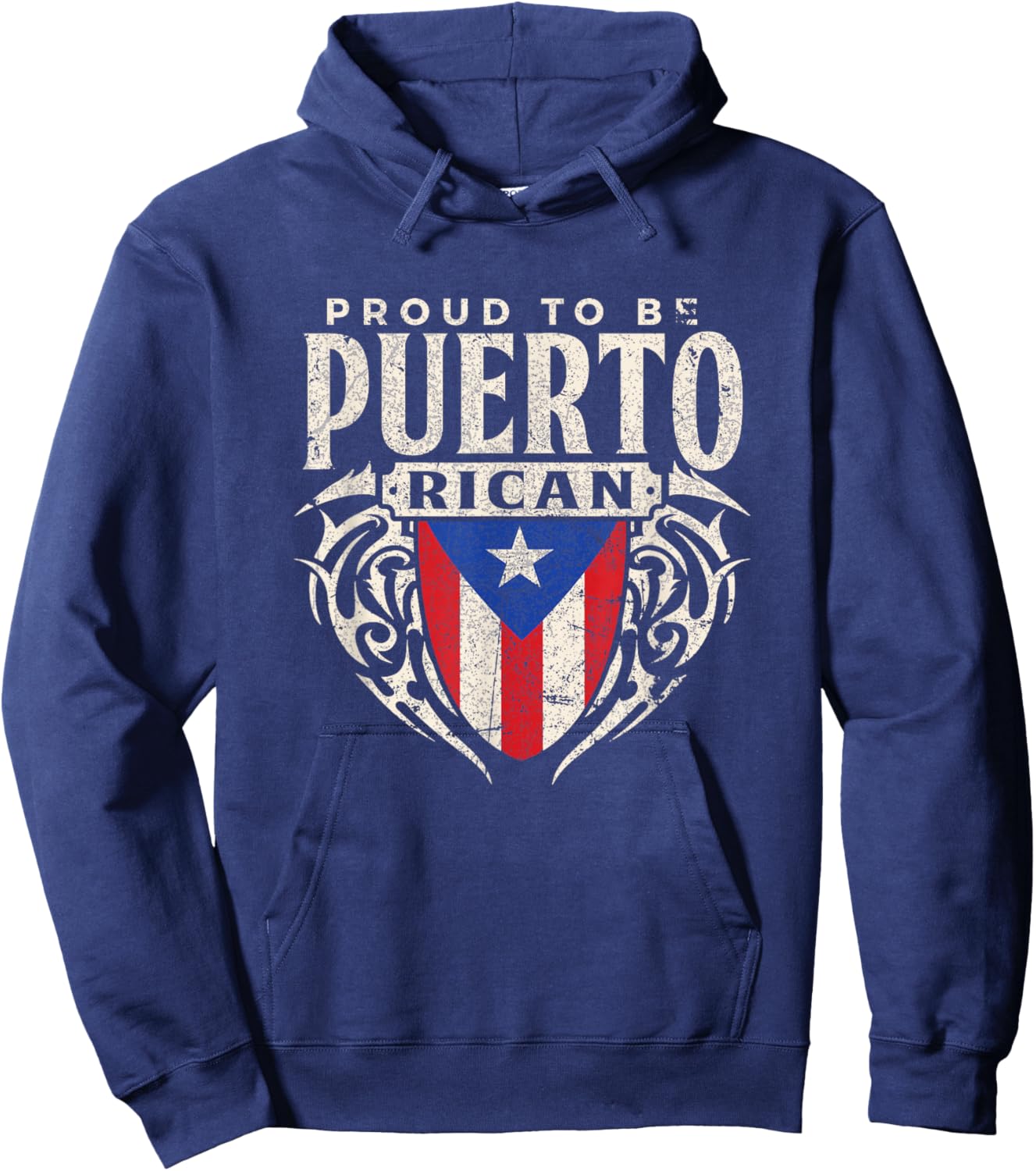 Puerto Rico Flag Proud To Be Puerto Rican Souvenir Men Hoodie - Hoodie | Navy