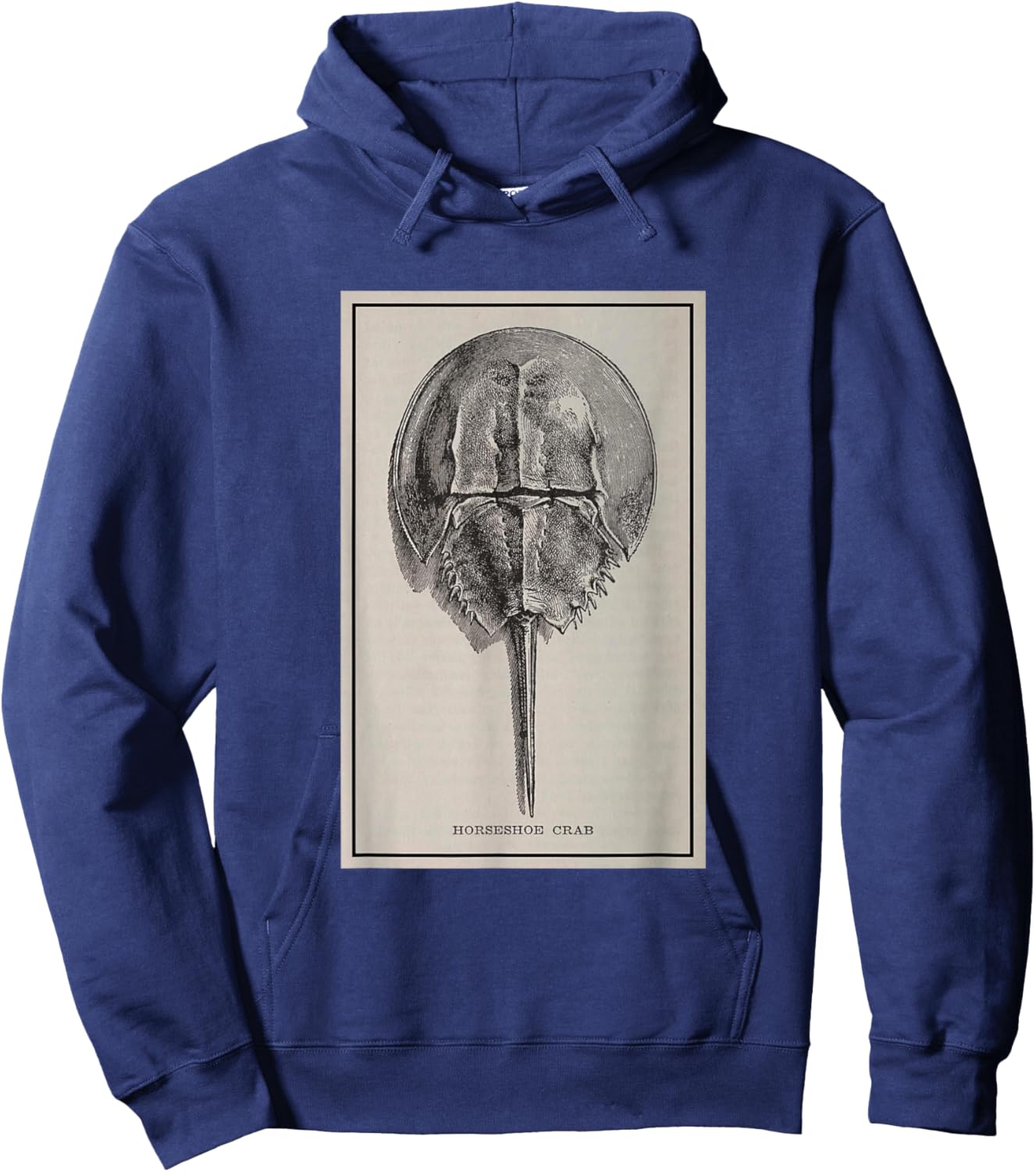 Vintage Horseshoe Crab Illustration (1923) Hoodie - Hoodie | Navy