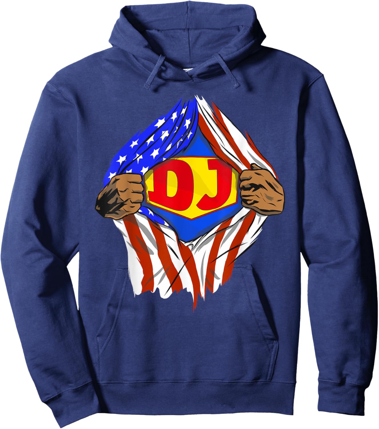 Funny Super Dj Hero Job Hoodie - Hoodie | Navy
