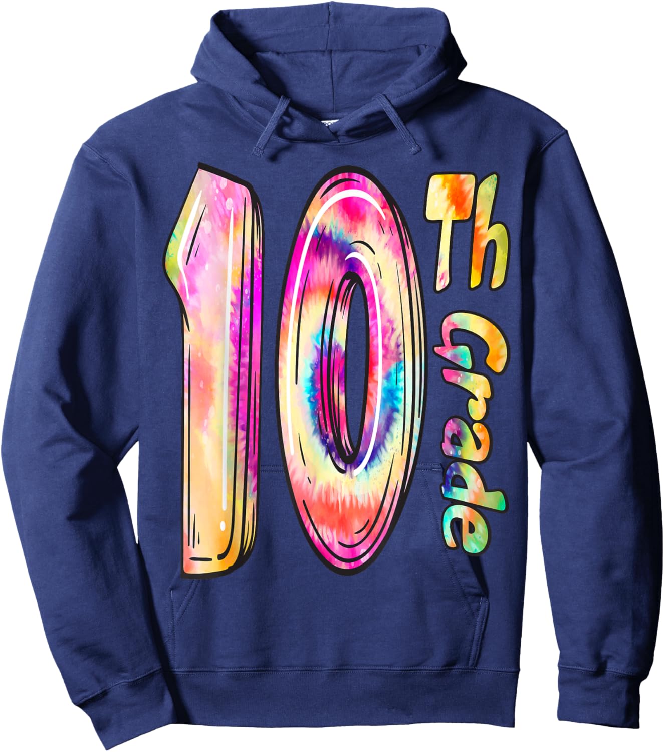 10th Grade Hello Tenth Grade Squad Funny Back To School Hoodie - Hoodie | Navy