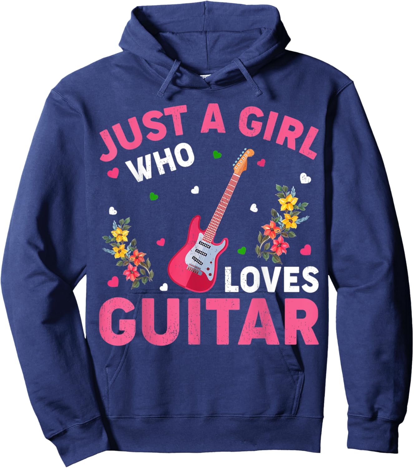Guitar Music Lover Just A Girl Who Loves Guitar Hoodie - Hoodie | Navy