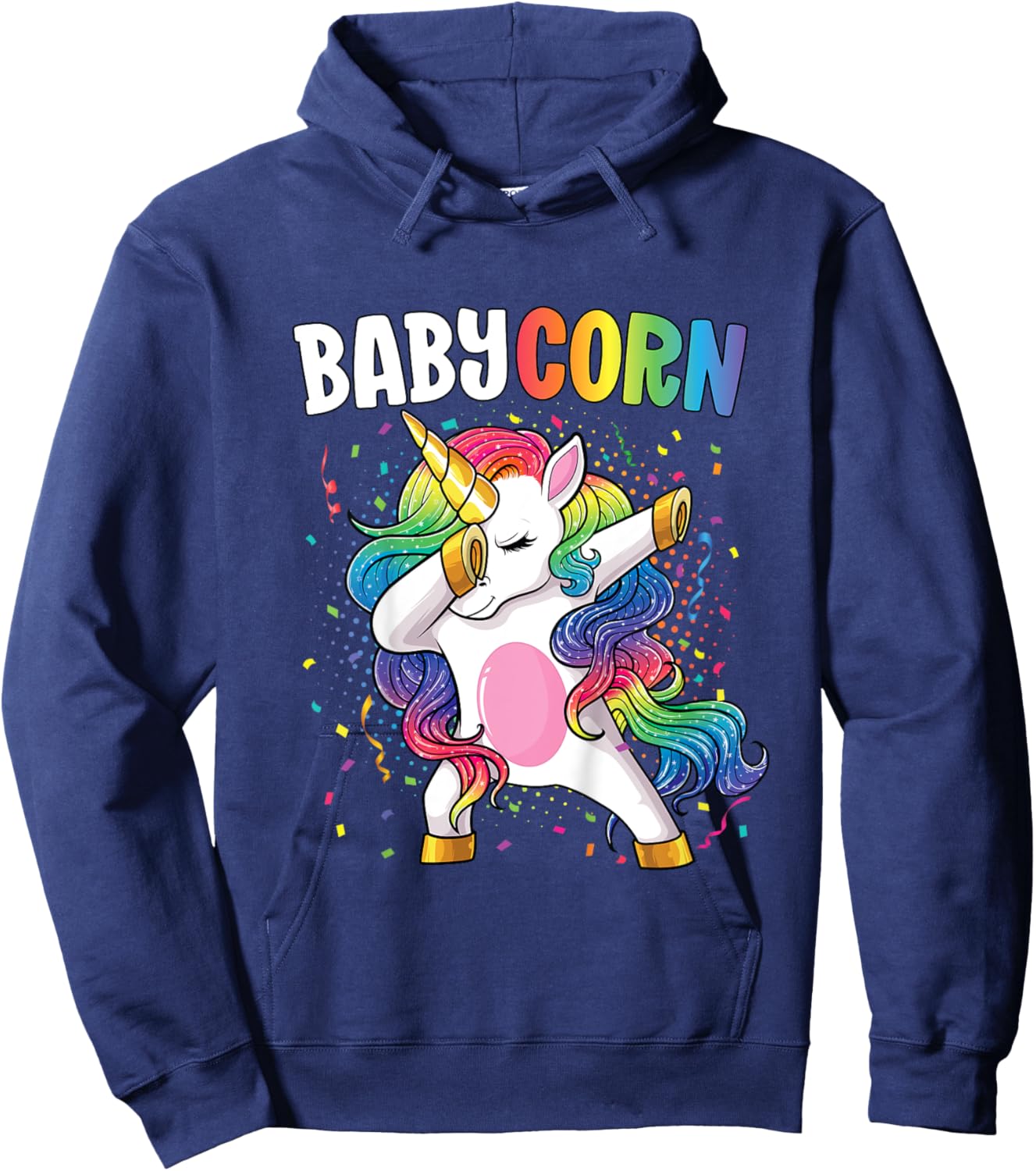 Babycorn Kids Unicorn Birthday Dabbing Unicorn Baby Hoodie - Hoodie | Navy