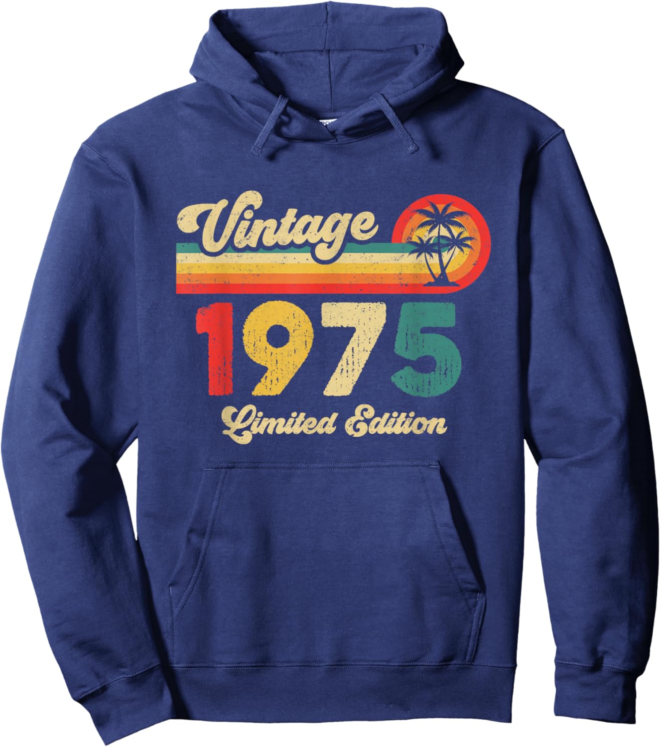 Vintage 1975 Birthday Men Women Retro Legend Since 1975 Hoodie - Hoodie | Navy