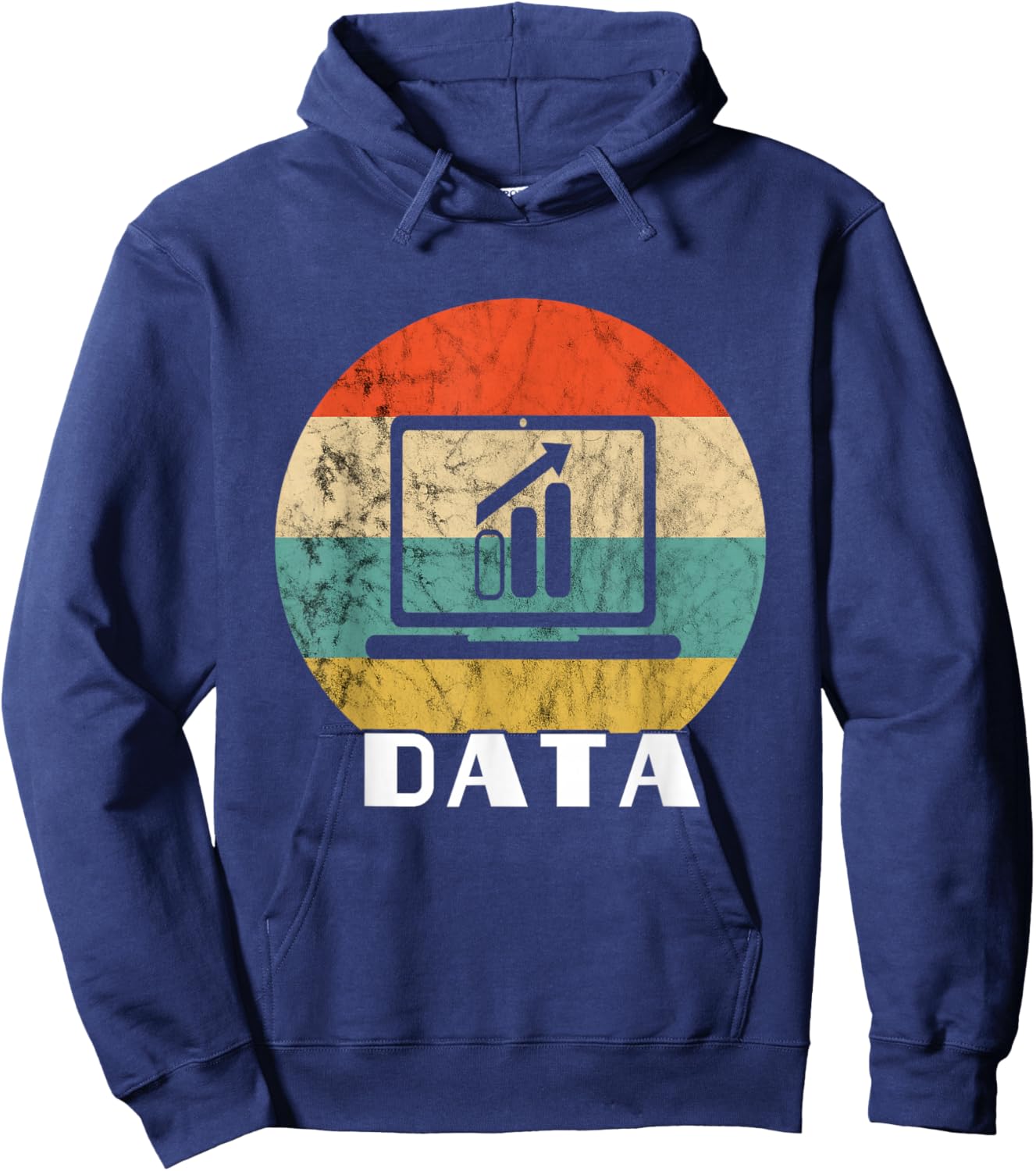 Data Analyst Retro Vintage Digital Data Analysis Software Hoodie - Hoodie | Navy