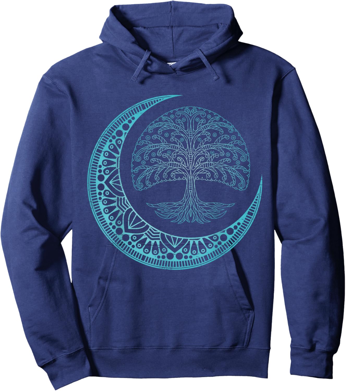 Mandala Tree Life Tattoo Mandala Hoodie - Hoodie | Navy