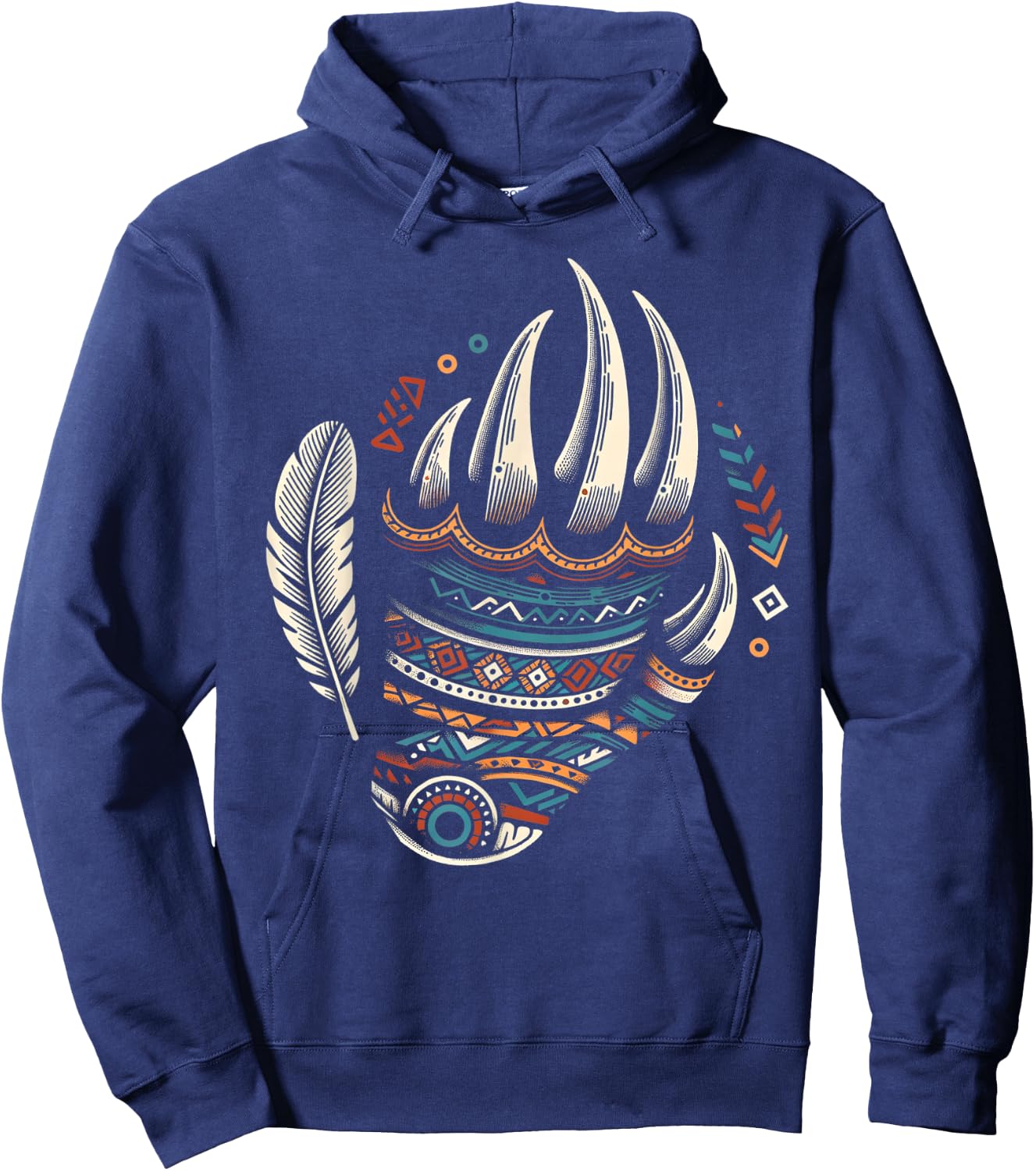 Native Heritage Month Proud Native American Bear Claws Hoodie - Hoodie | Navy