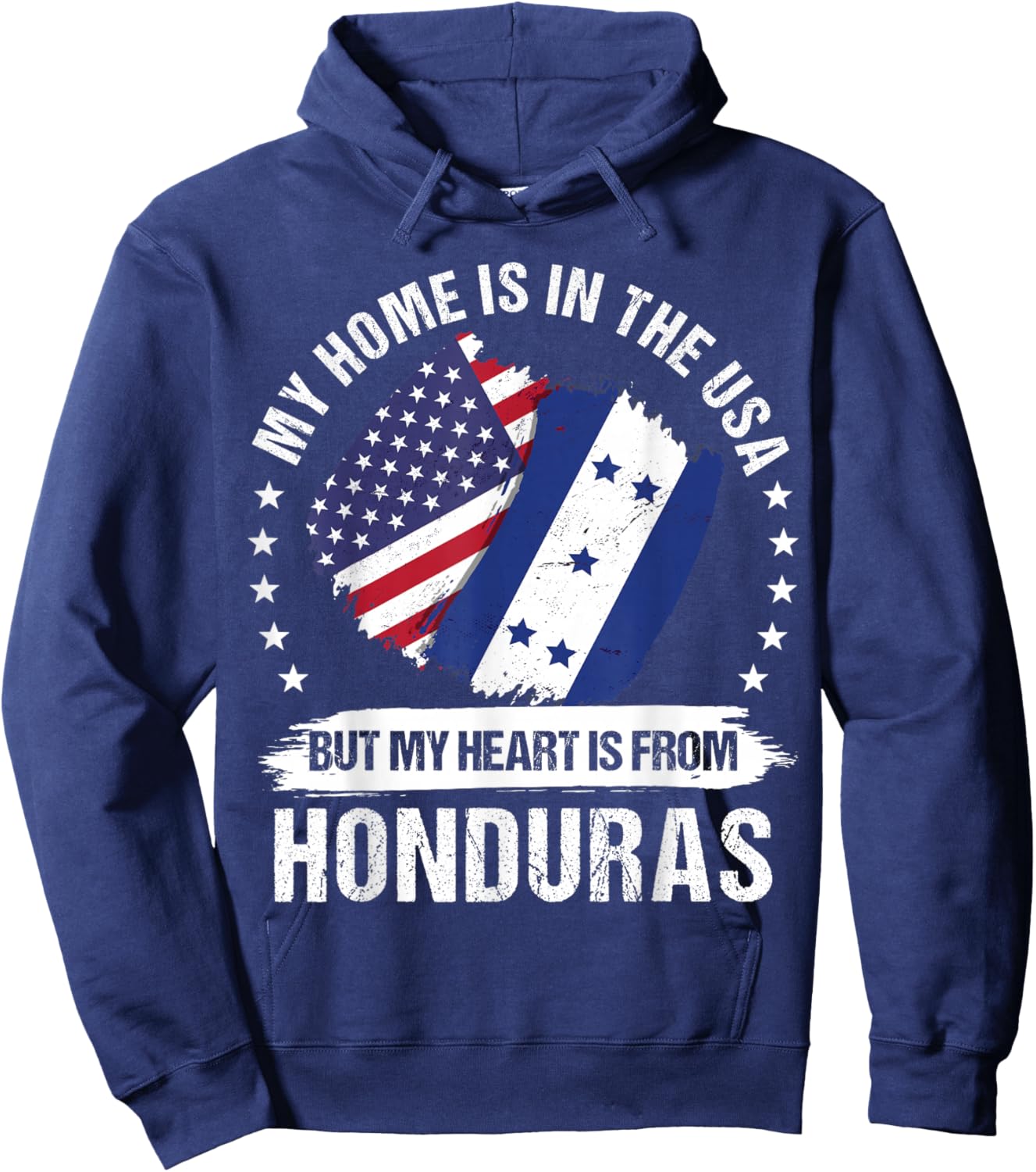 American Patriot Honduras Flag American Honduran Roots Hoodie - Hoodie | Navy