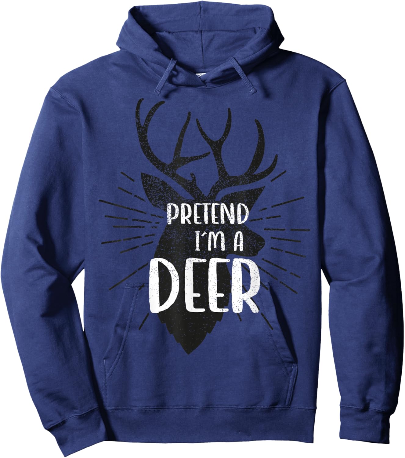 Funny Lazy Halloween Costume - Pretend I'm a Deer Hoodie - Hoodie | Navy