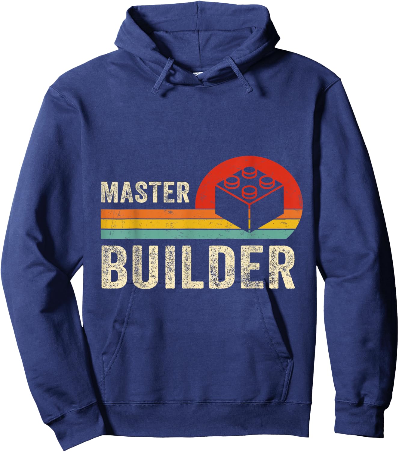 Master Builder Funny Building Blocks for Kids and Adults Hoodie - Hoodie | Navy