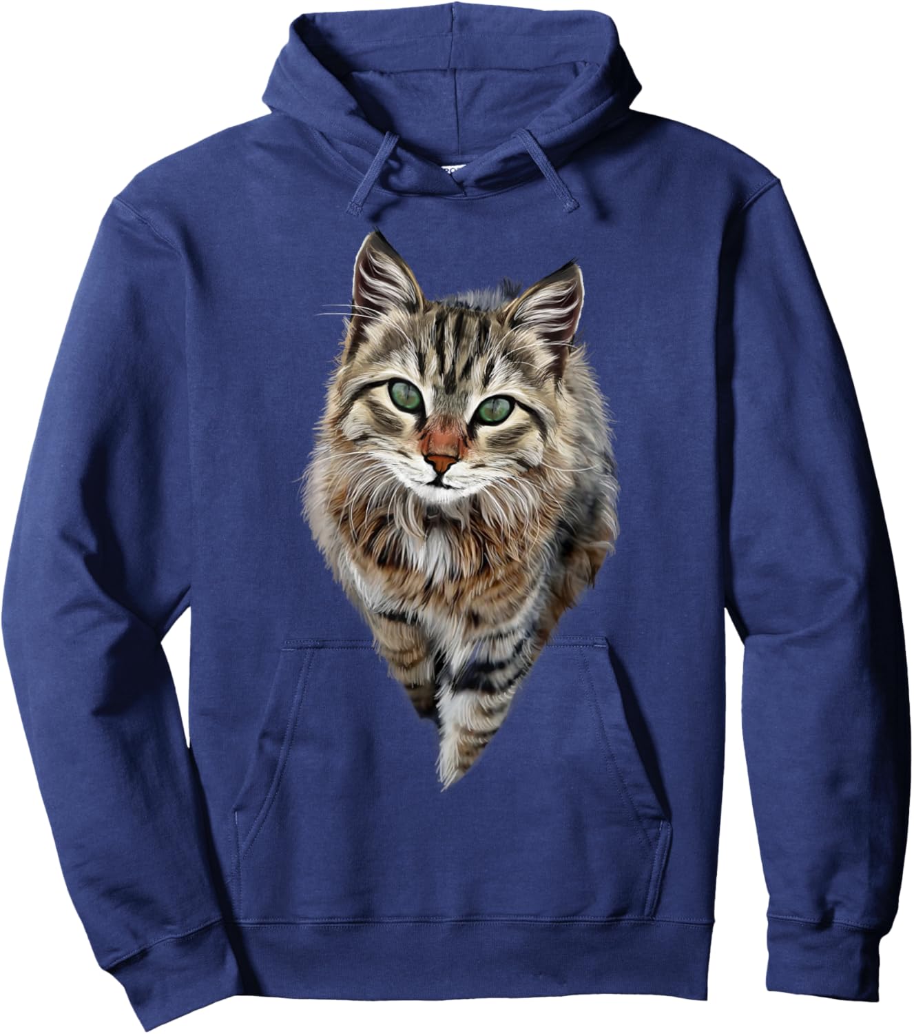 Brown Cat Green Eyes Cats Shirt Gifts Hoodie - Hoodie | Navy