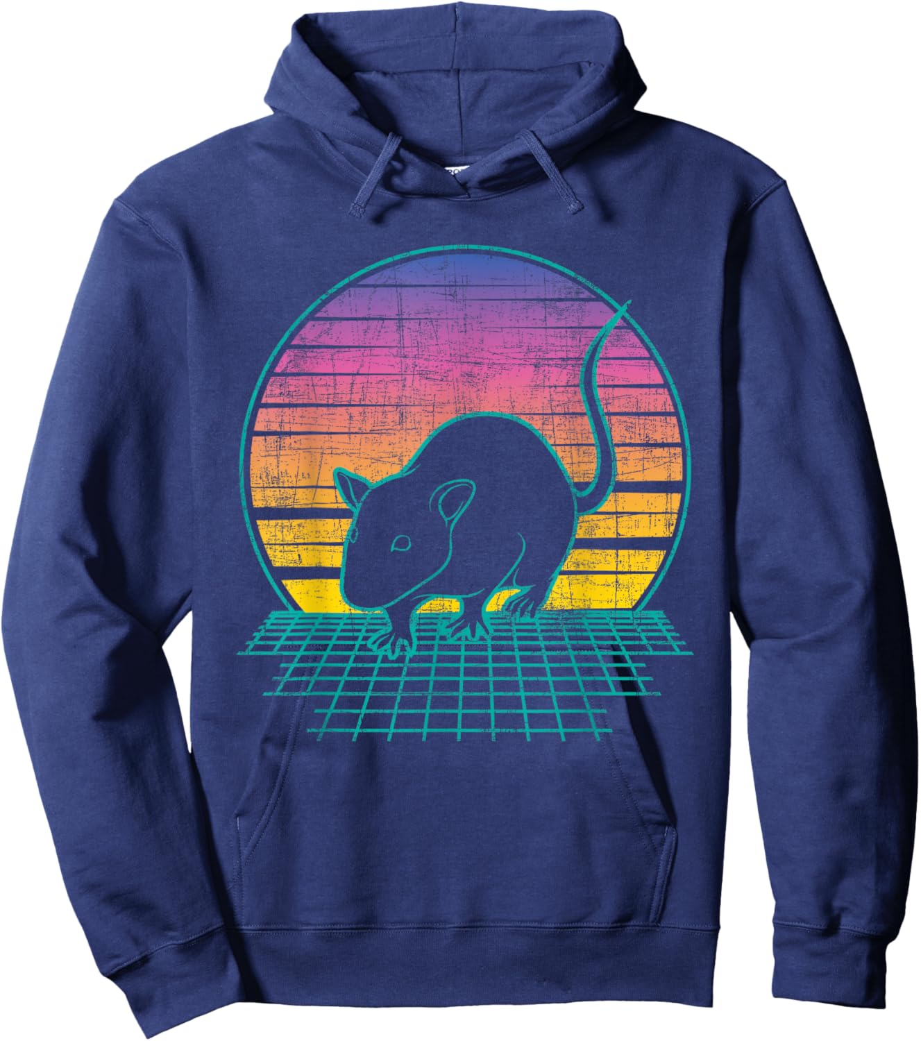 Vintage Rat - Rodent Lover Rat Owner Hoodie - Hoodie | Navy