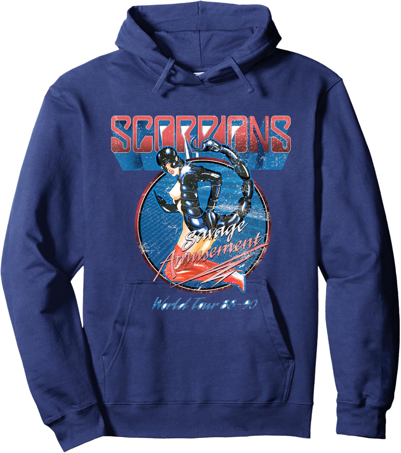 Official Scorpions Savage Amusement World Tour Hoodie - Hoodie | Navy