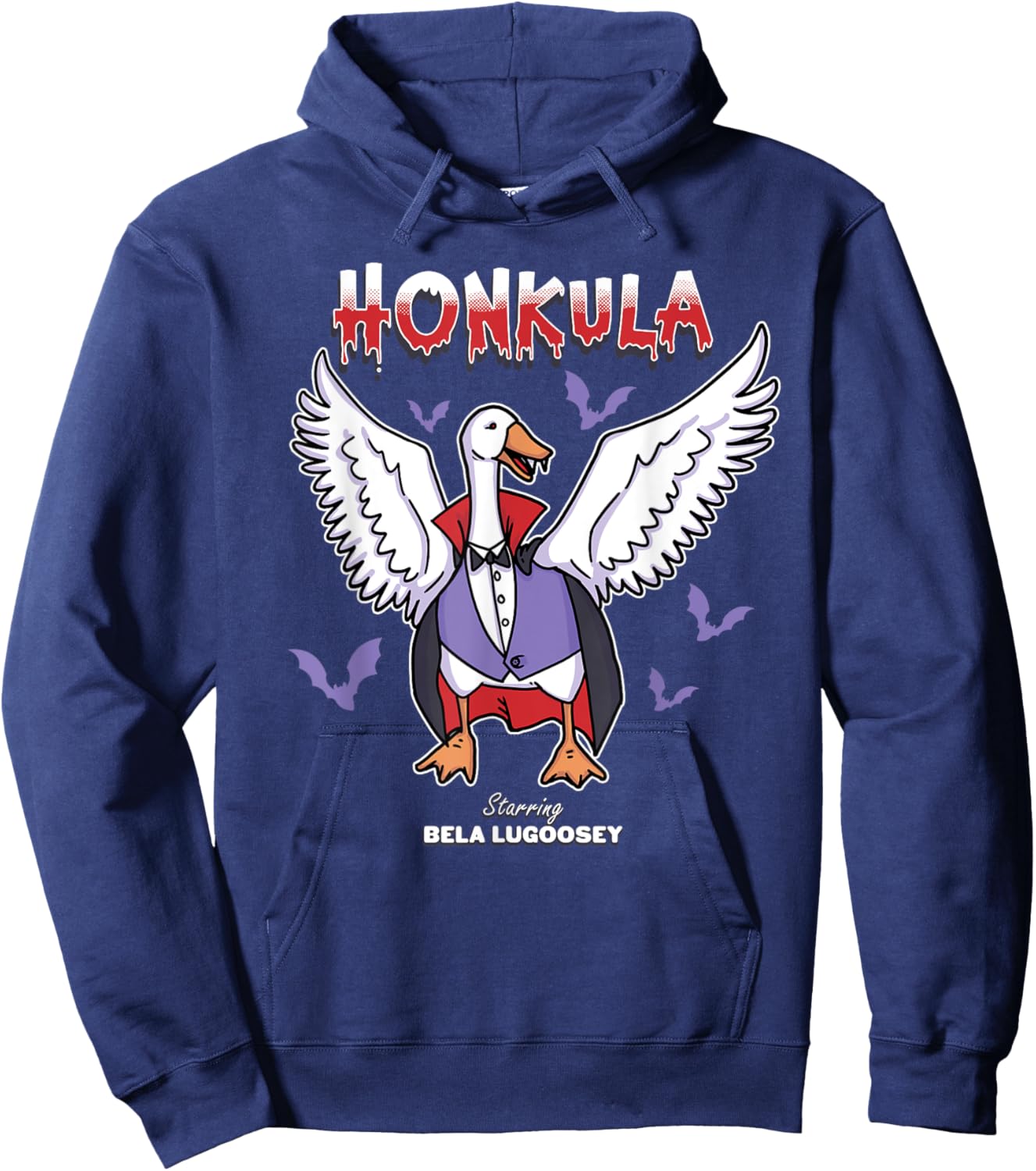 Honkula Funny Vampire Halloween Goose Meme Honkus Ponkus Hoodie - Hoodie | Navy