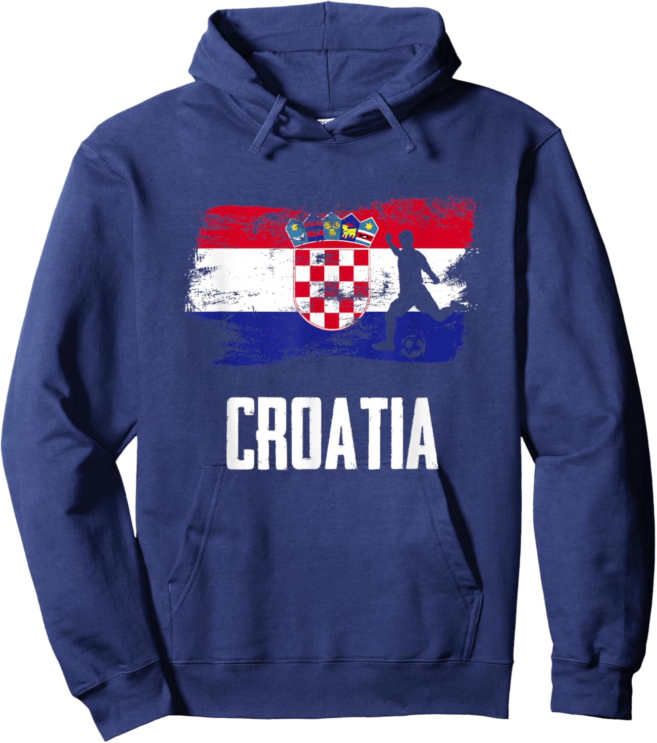 Croatia Flag Jersey Croatian Soccer Team Croatian Hoodie - Hoodie | Navy