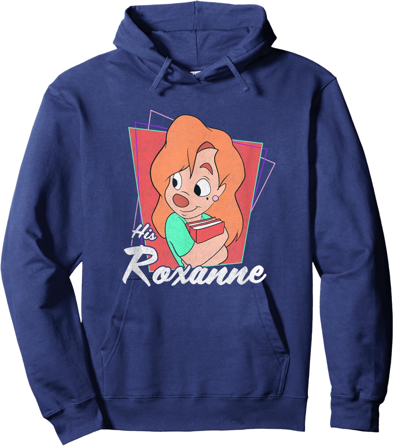 Disney A Goofy Movie Vintage Valentine His Roxanne Poster Hoodie - Hoodie | Navy