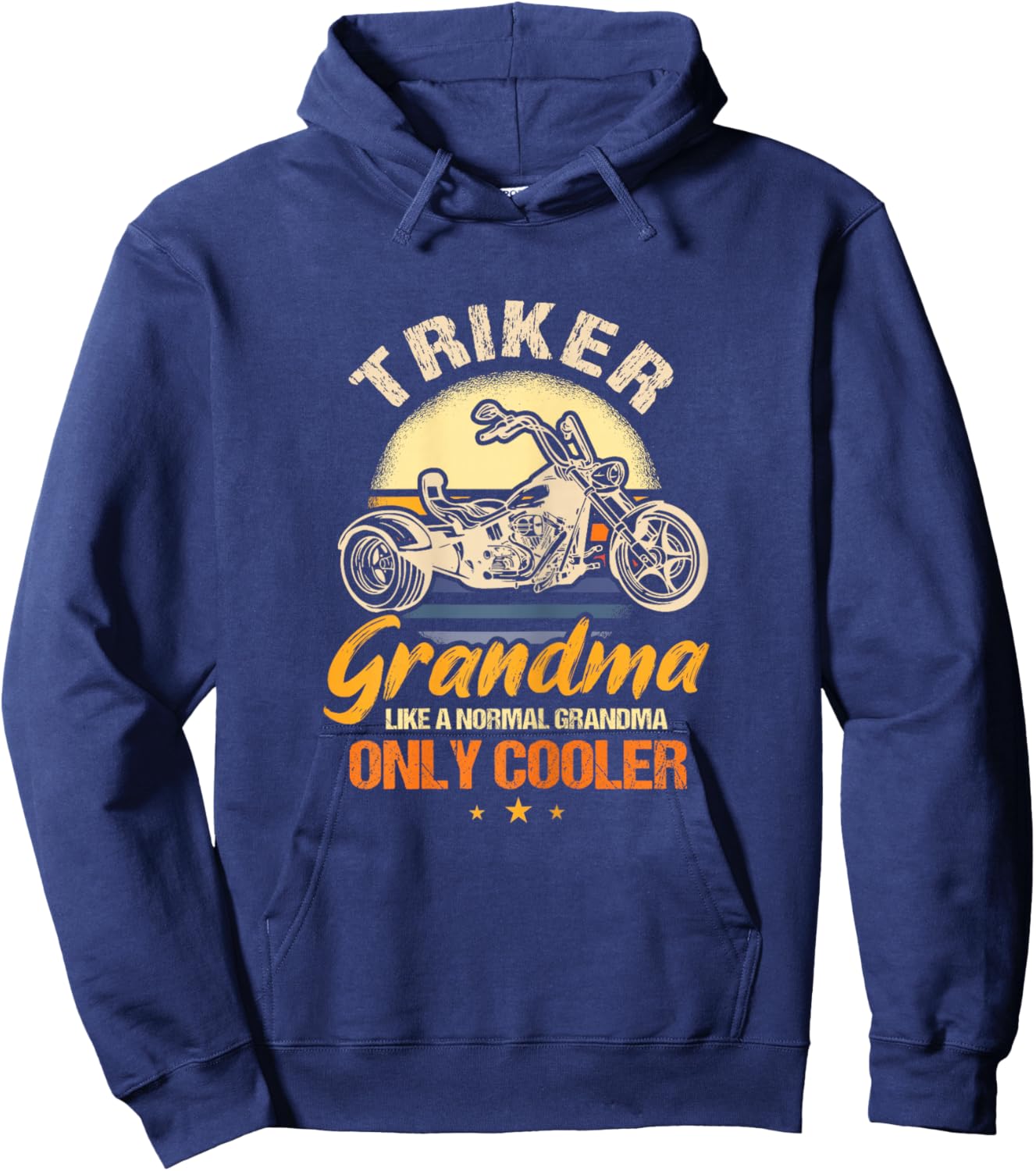Funny Triker Grandma Motorcycle Trike Design Women Hoodie - Hoodie | Navy