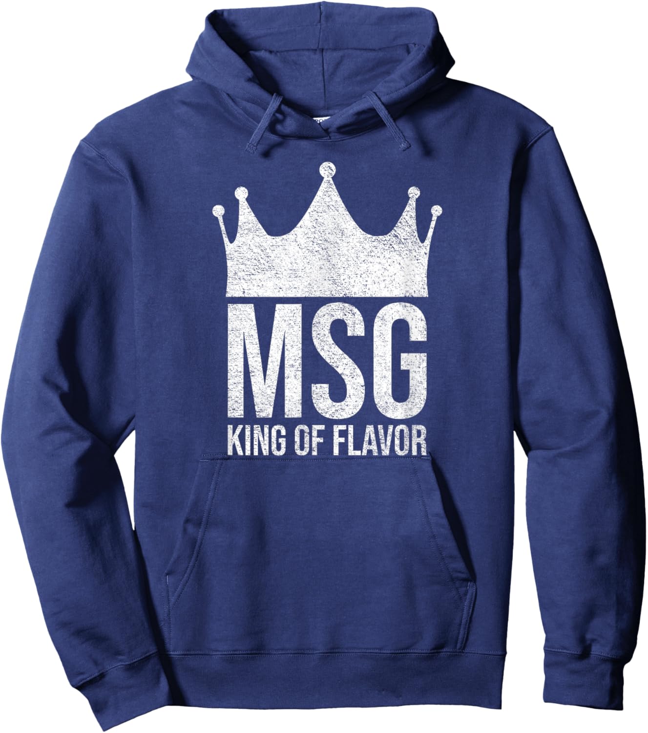 MSG King of Flavor Monodium, Glutamate Salt on Cracks Hoodie - Hoodie | Navy