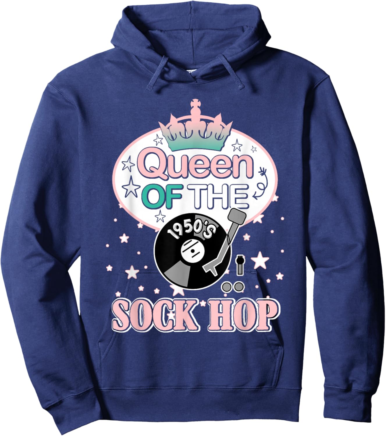 Queen Of The Sock Hop Hoodie - Hoodie | Navy