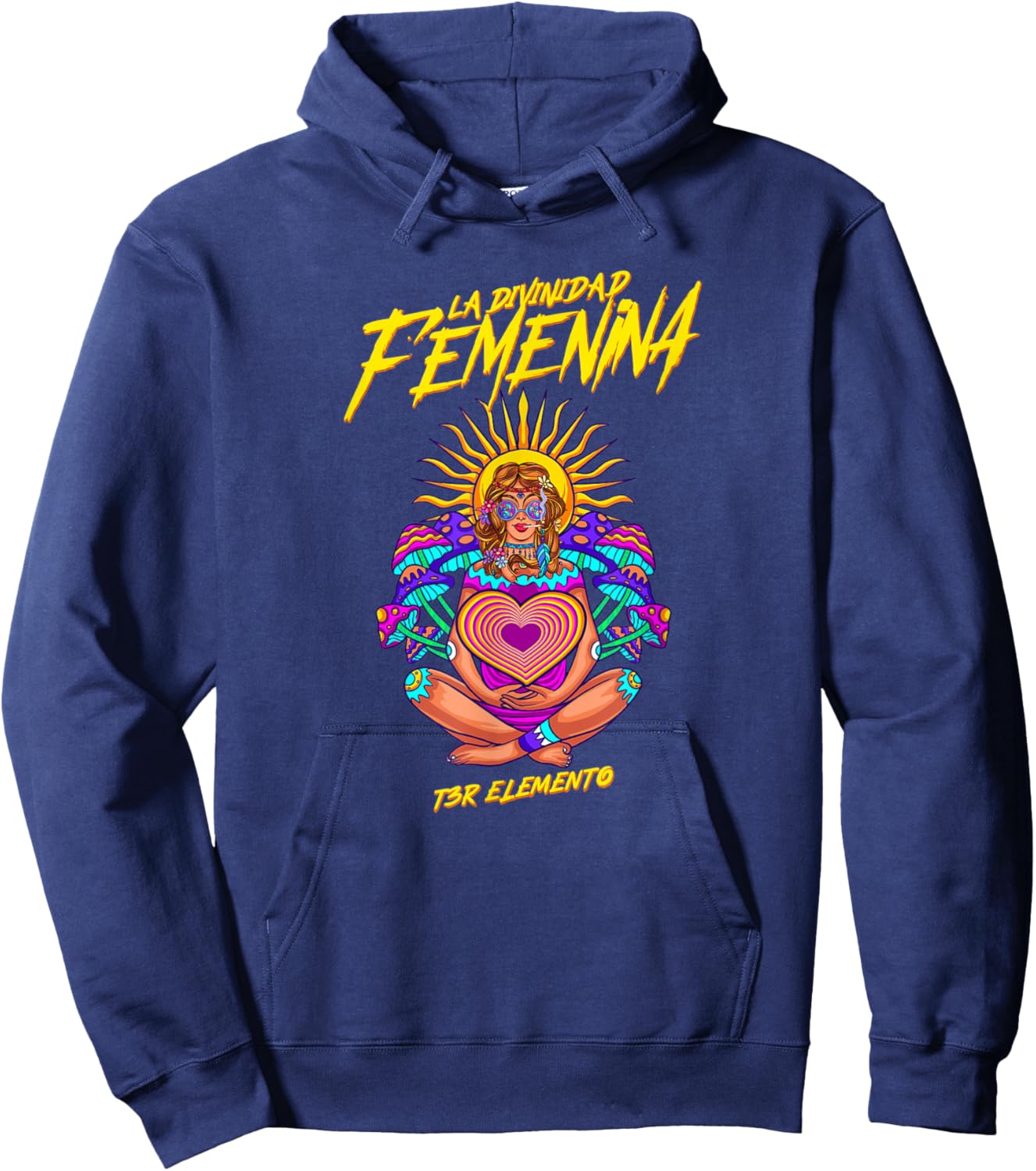 T3R La Divinidad Femenina Hoodie - Hoodie | Navy