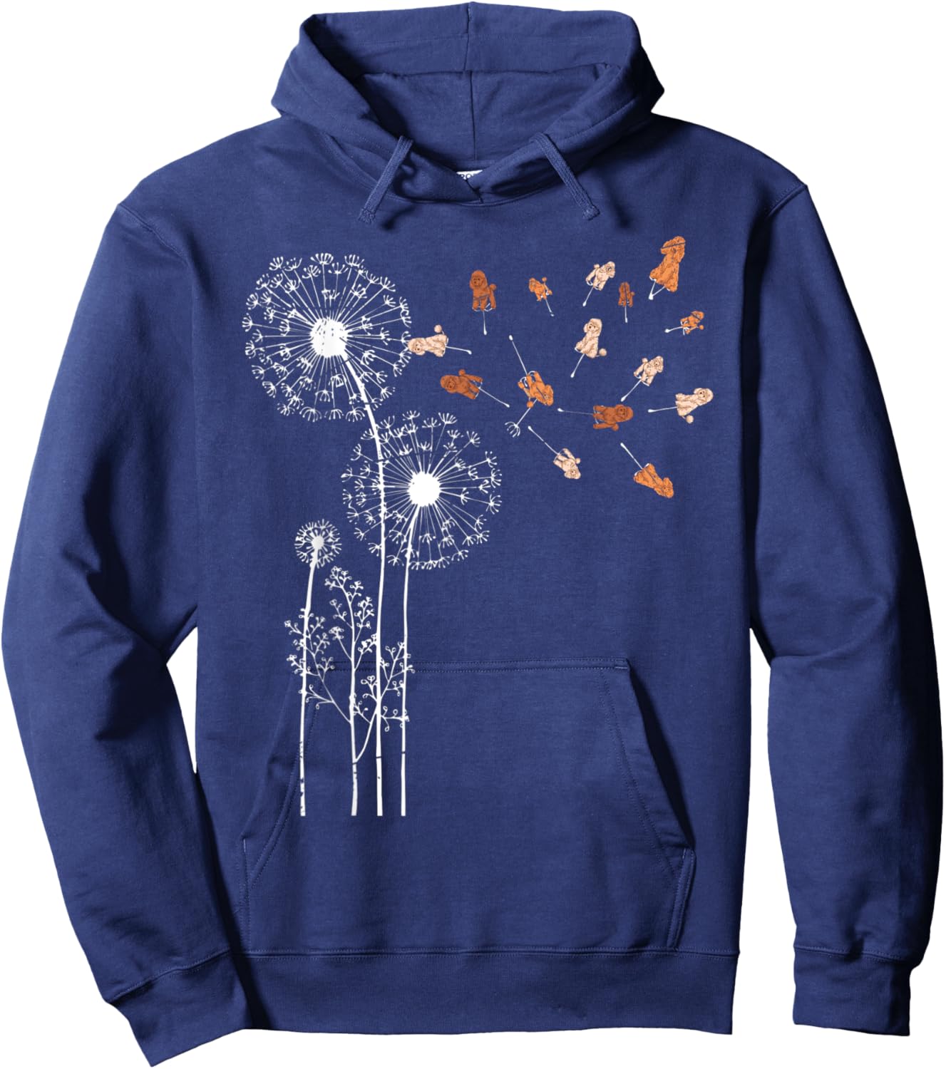 Poodle Owner Dandelion Animal Dog Lover Pet Poodle Women Kids Hoodie - Hoodie | Navy