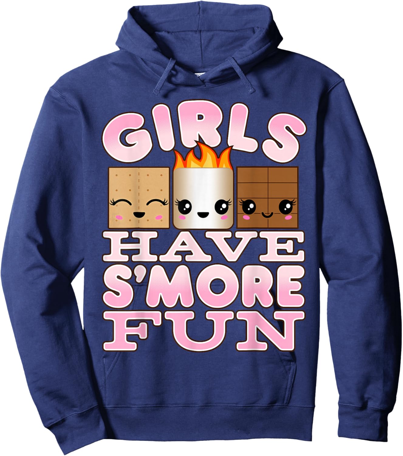 Smores Camping Shirts For Girls Have S'more Fun Hoodie - Hoodie | Navy