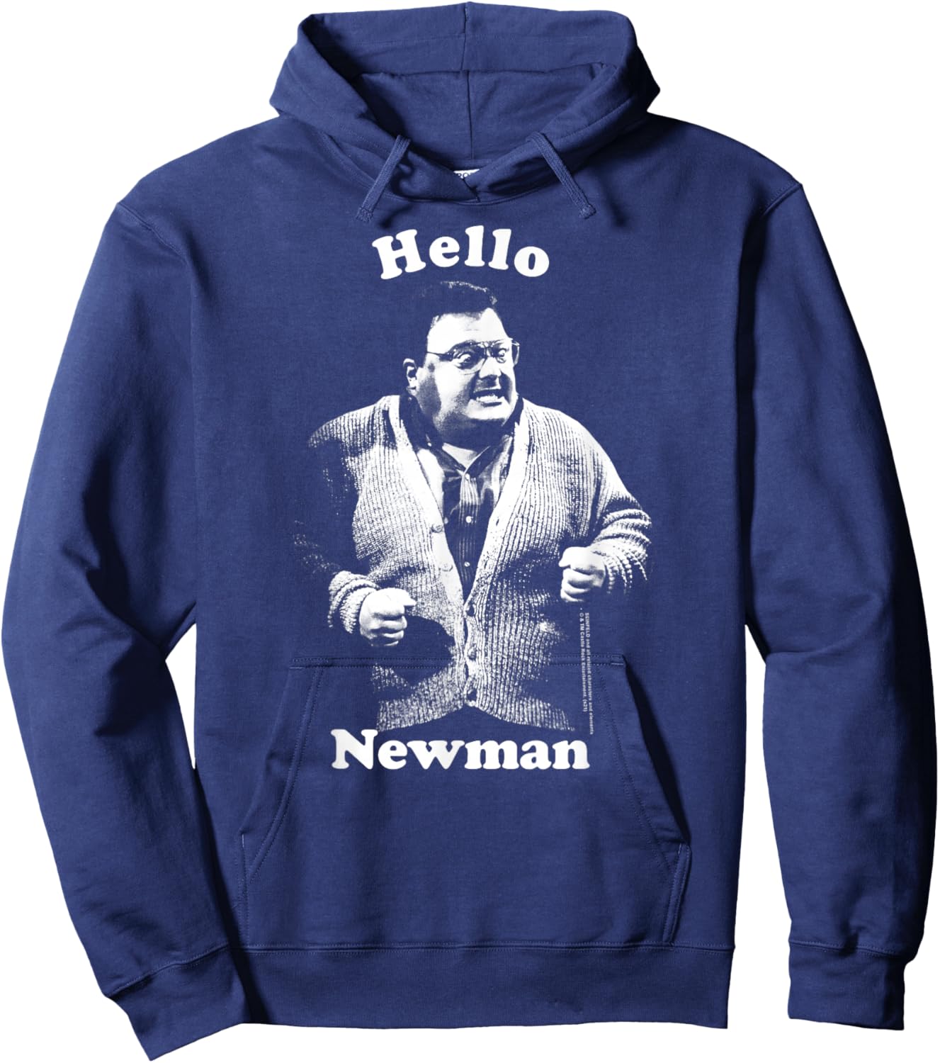 Seinfeld Hello Newman Portrait Funny 90's TV Show Hoodie - Hoodie | Navy