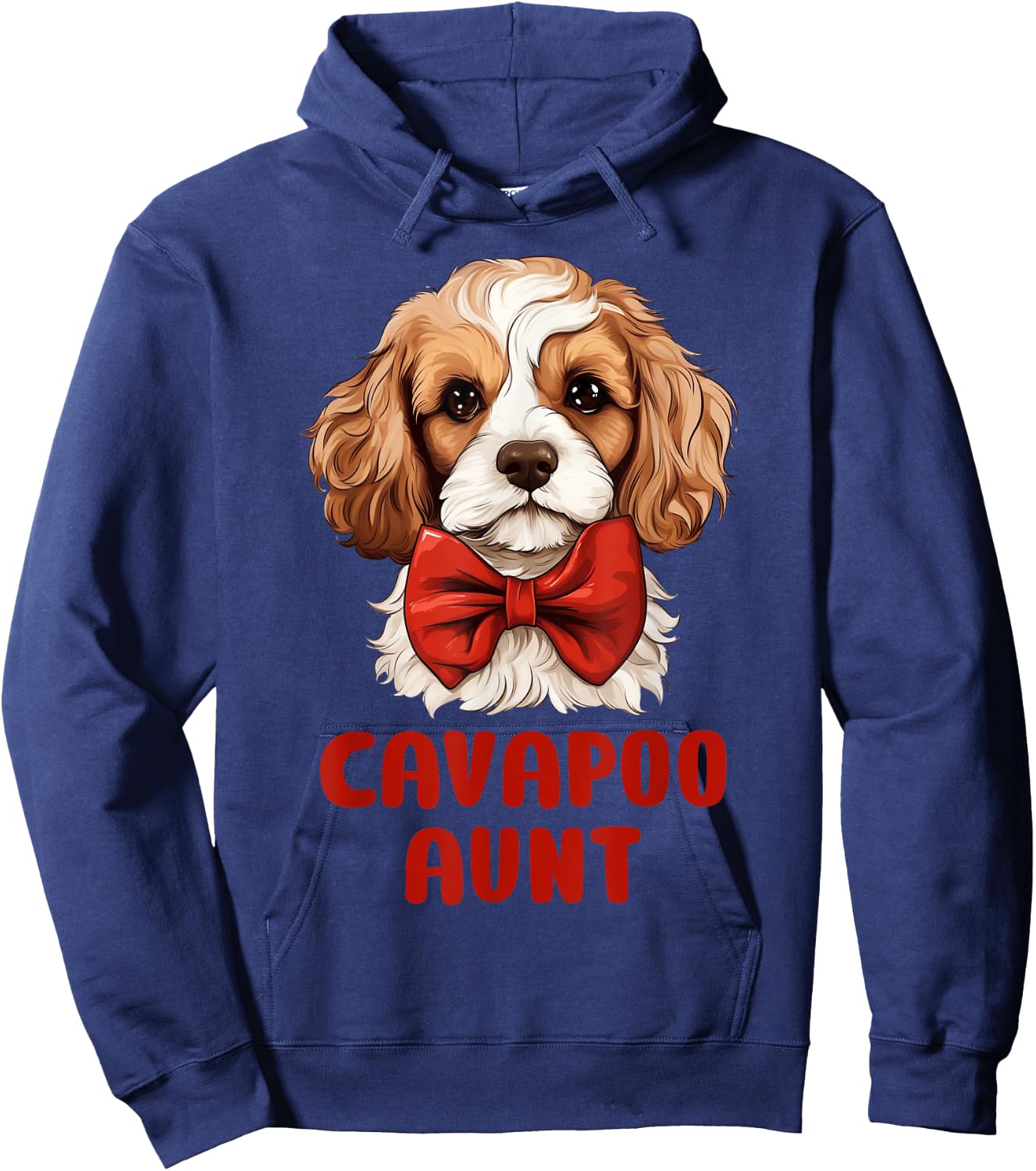 Cute Cavapoo Aunt Dog Lovers Gift Funny Puppy Cavapoo Owner Hoodie - Hoodie | Navy